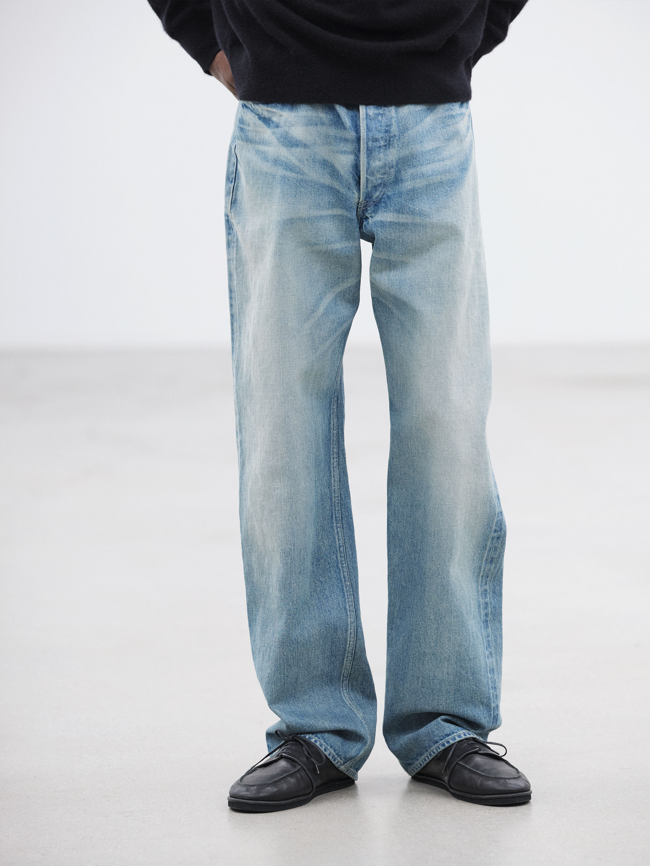 SELVEDGE FADED HEAVY DENIM WIDE PANTS 詳細画像 FADED INDIGO 2