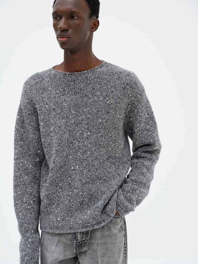 LOW-GAUGE HOMESPUN TWEED KNIT P/O - AURALEE Official Website