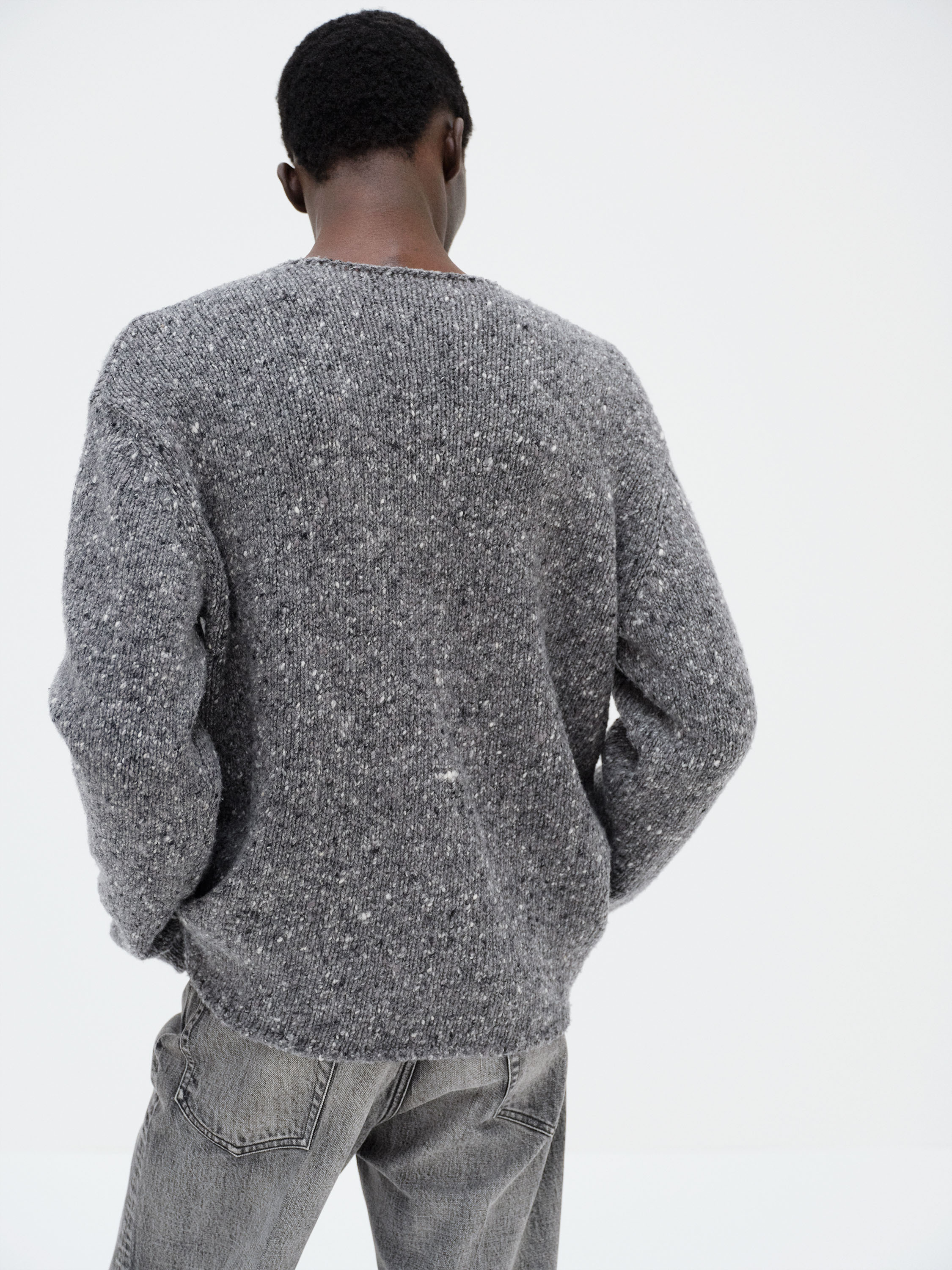 LOW-GAUGE HOMESPUN TWEED KNIT P/O 詳細画像 TOP CHARCOAL 3