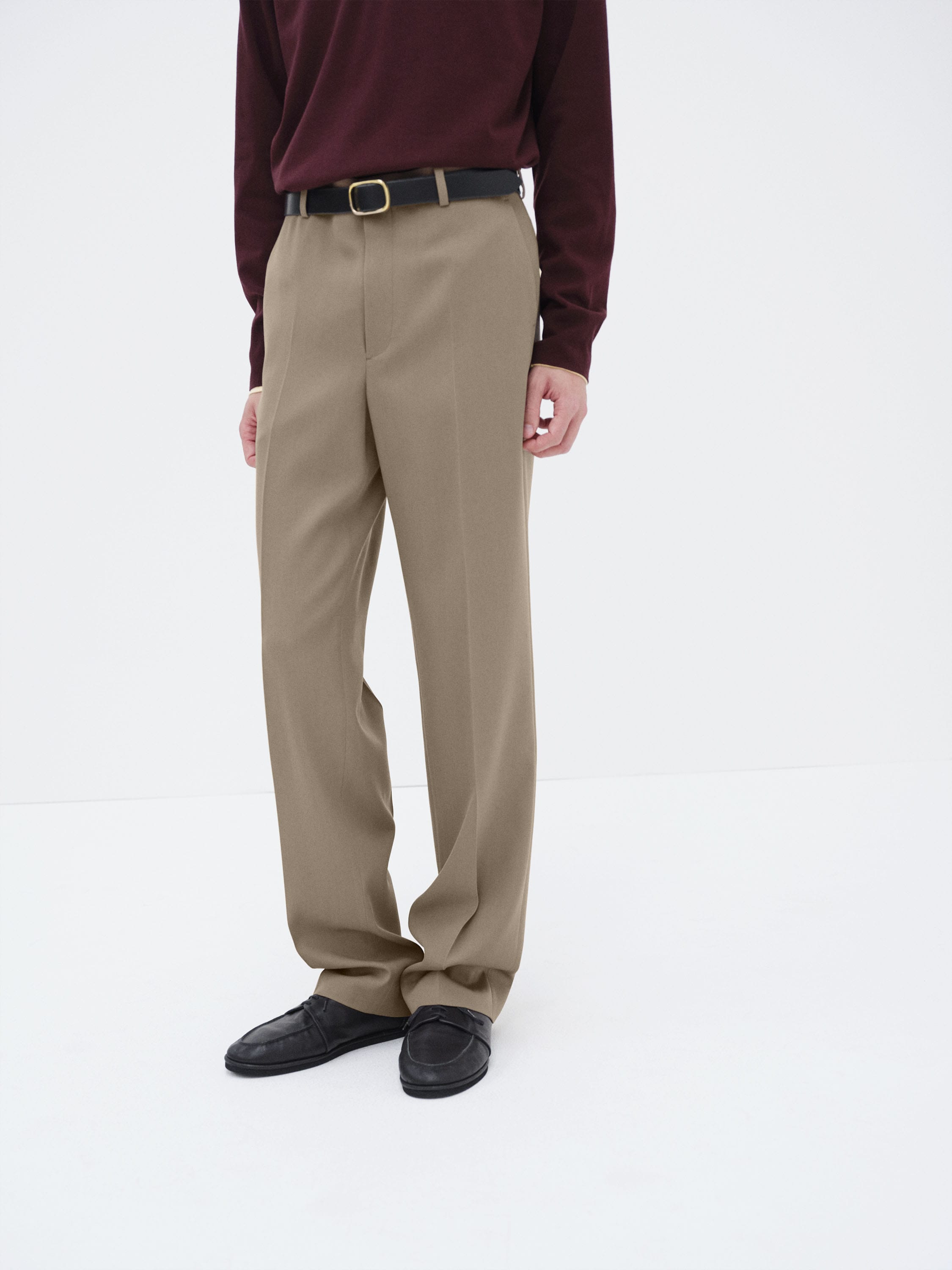 LIGHT WOOL MAX GABARDINE SLACKS 詳細画像 MOCHA BEIGE 2