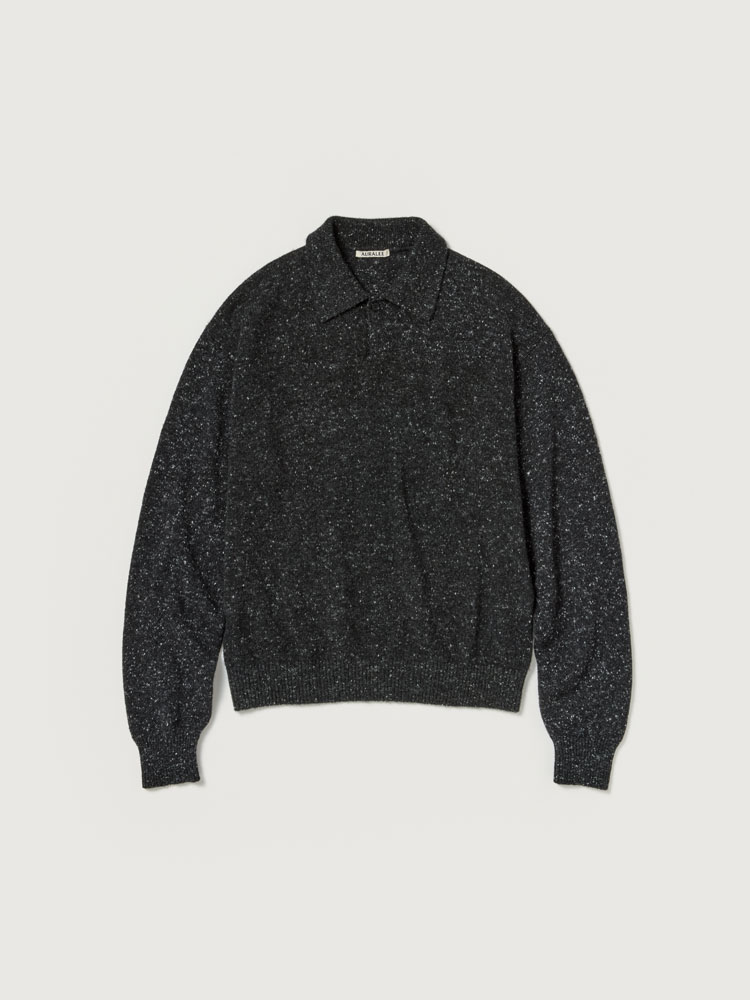 CASHMERE NEP KNIT POLO - AURALEE Official Website