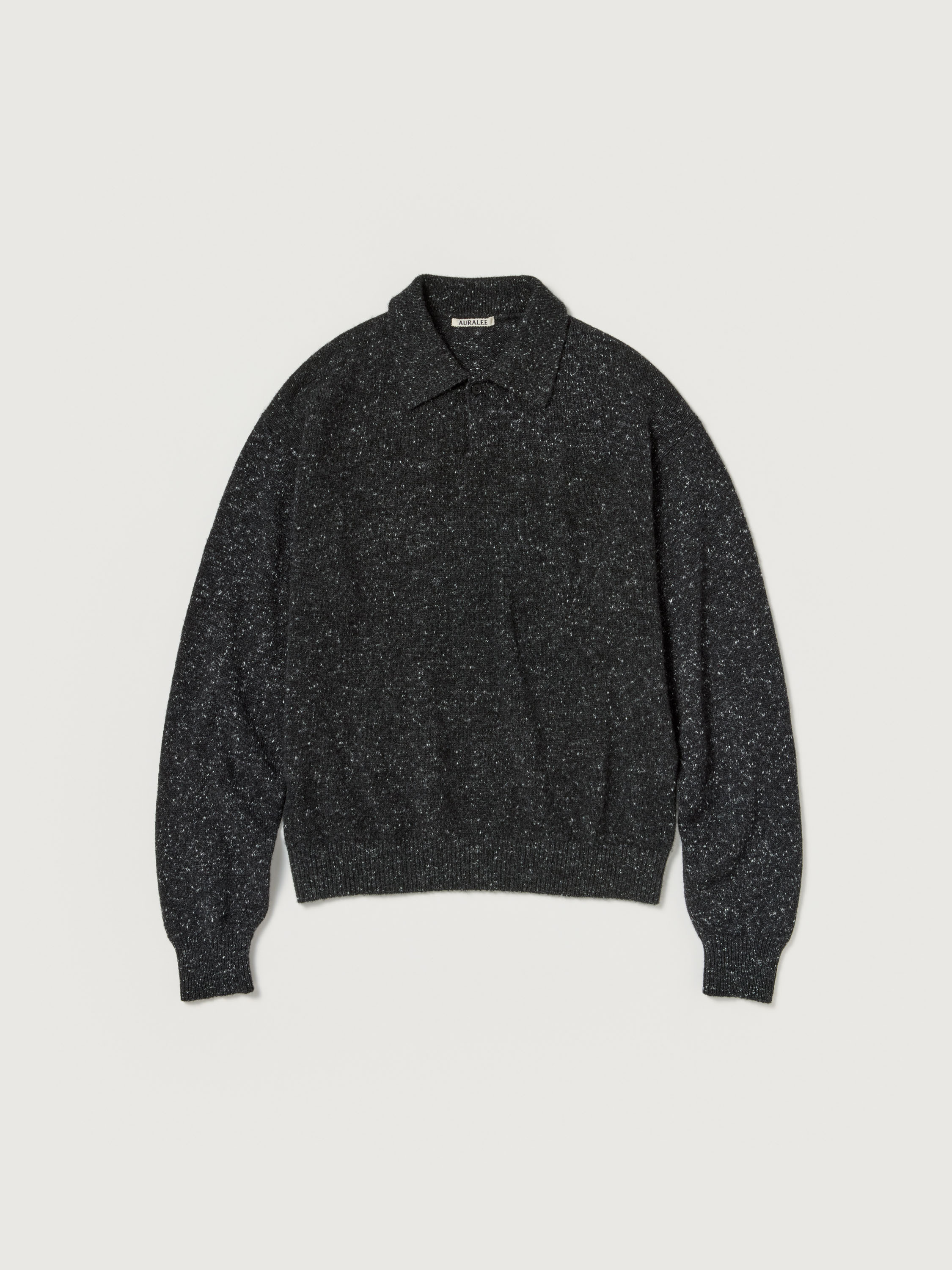 CASHMERE NEP KNIT POLO 詳細画像 MIX BLACK 1