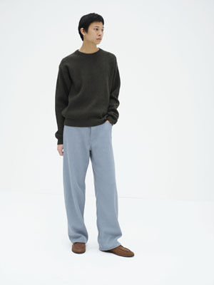 SUPER FINE WOOL RIB KNIT P/O