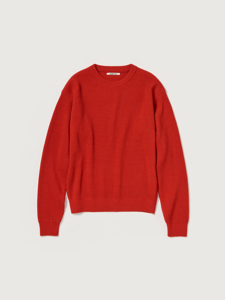 SUPER FINE WOOL RIB KNIT P/O - AURALEE Official Website