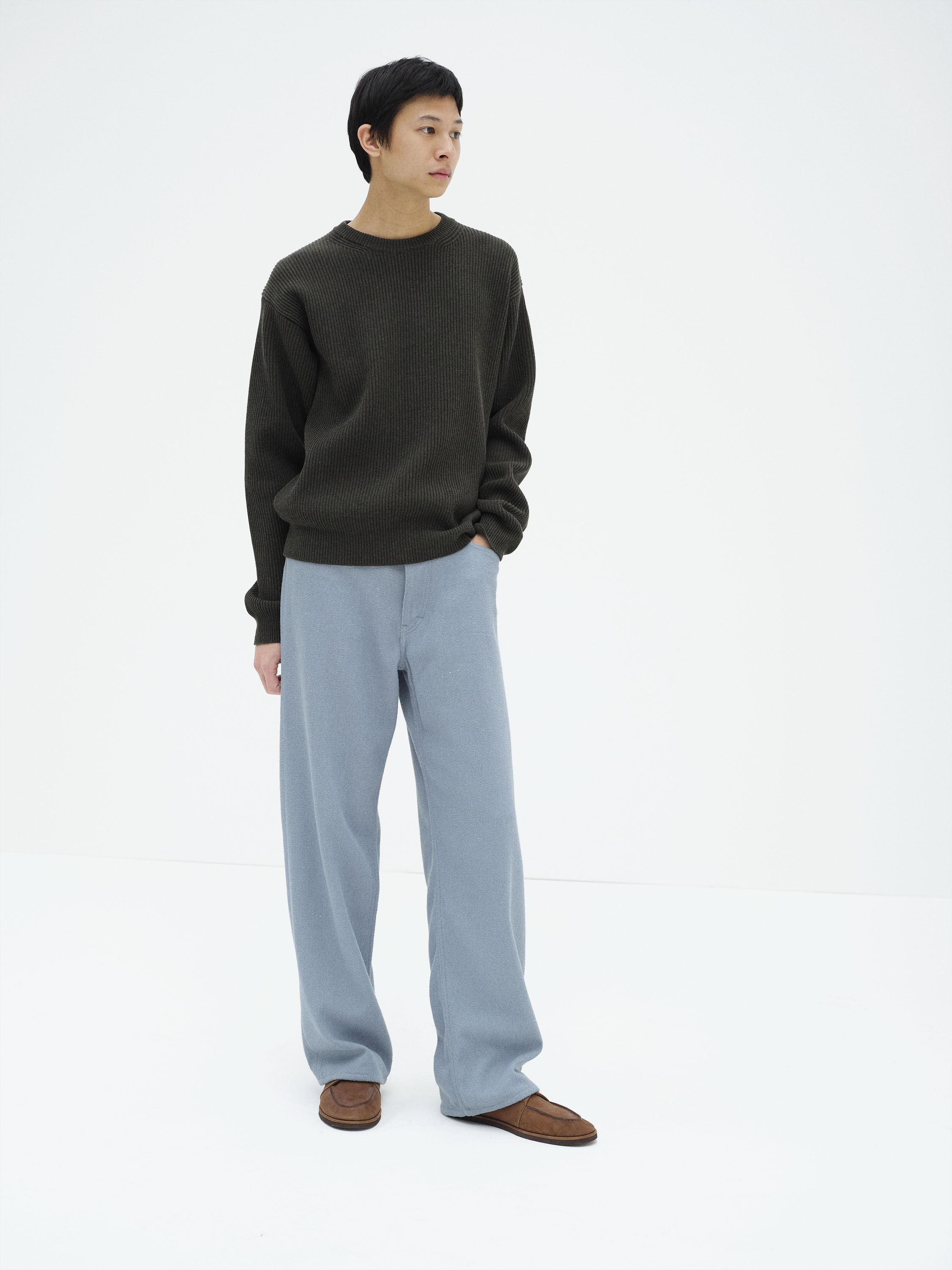 SUPER FINE WOOL RIB KNIT P/O - AURALEE Official Website