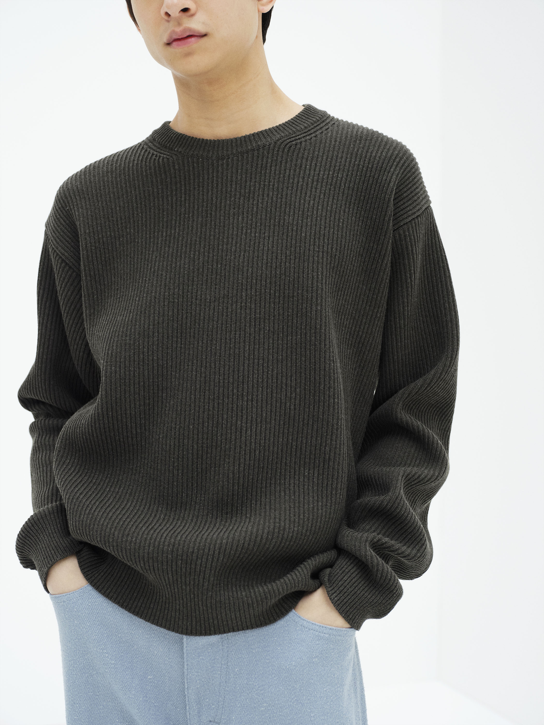 SUPER FINE WOOL RIB KNIT P/O - AURALEE Official Website