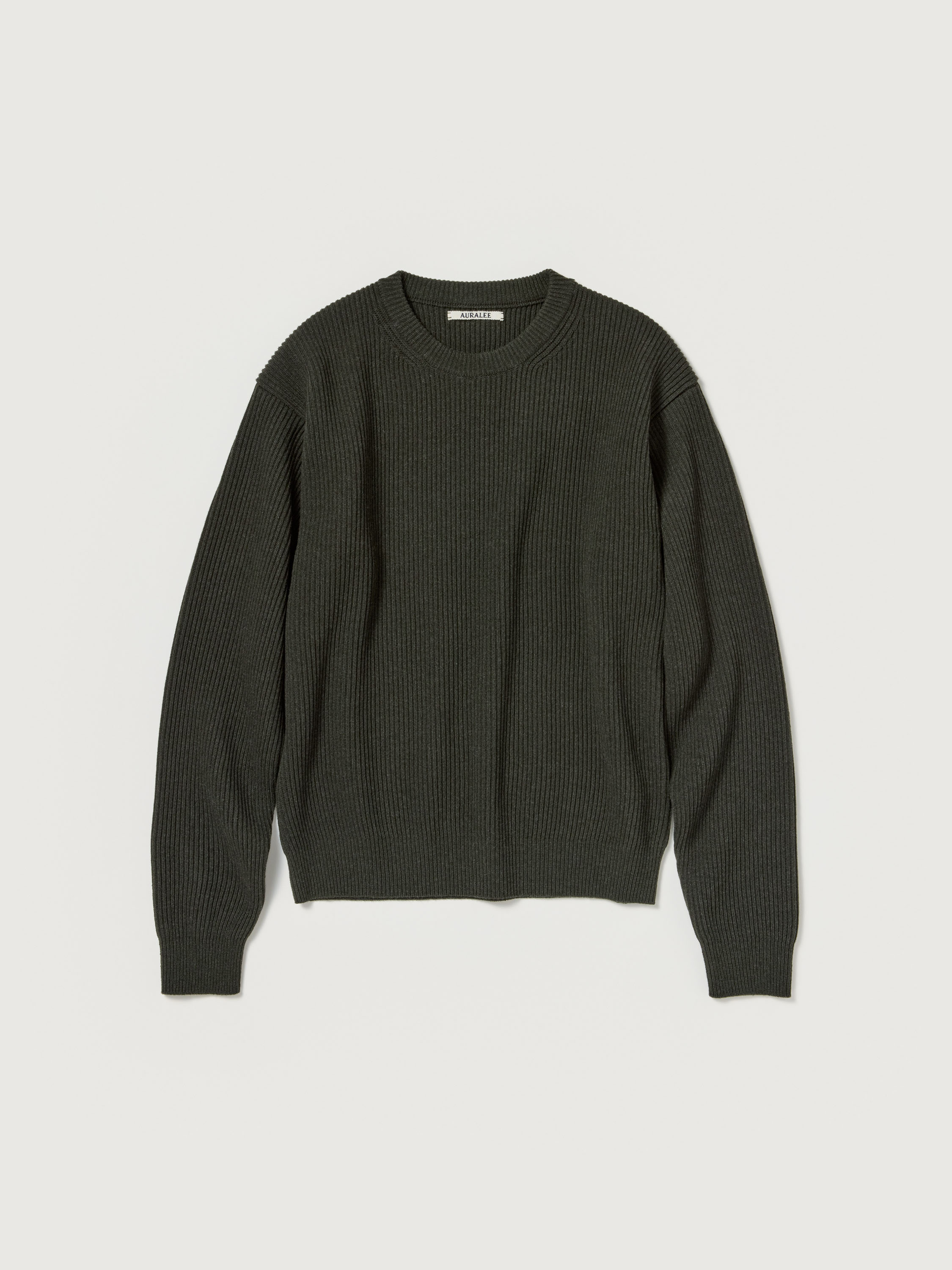 SUPER FINE WOOL RIB KNIT P/O 詳細画像 TOP DARK OLIVE 5