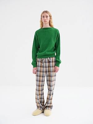 SUPER FINE WOOL CASHMERE RIB KNIT P/O