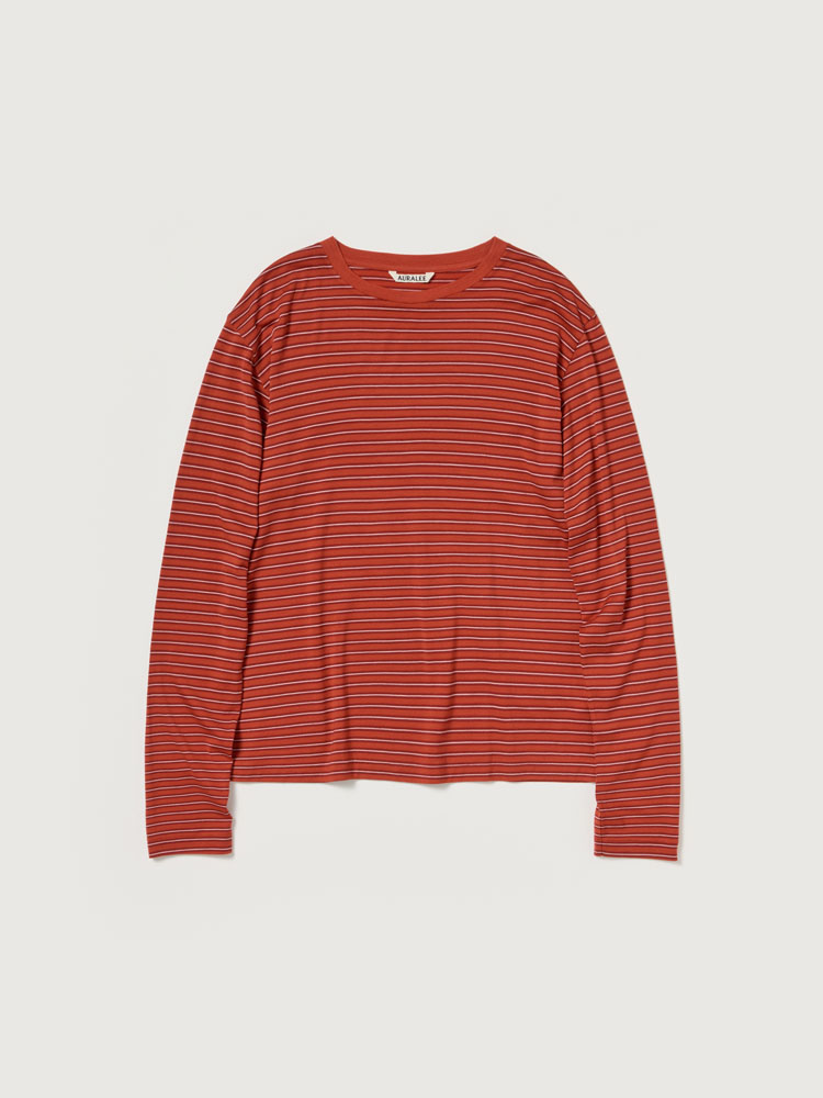 SOFT SMOOTH WOOL STRIPE JERSEY L/S TEE