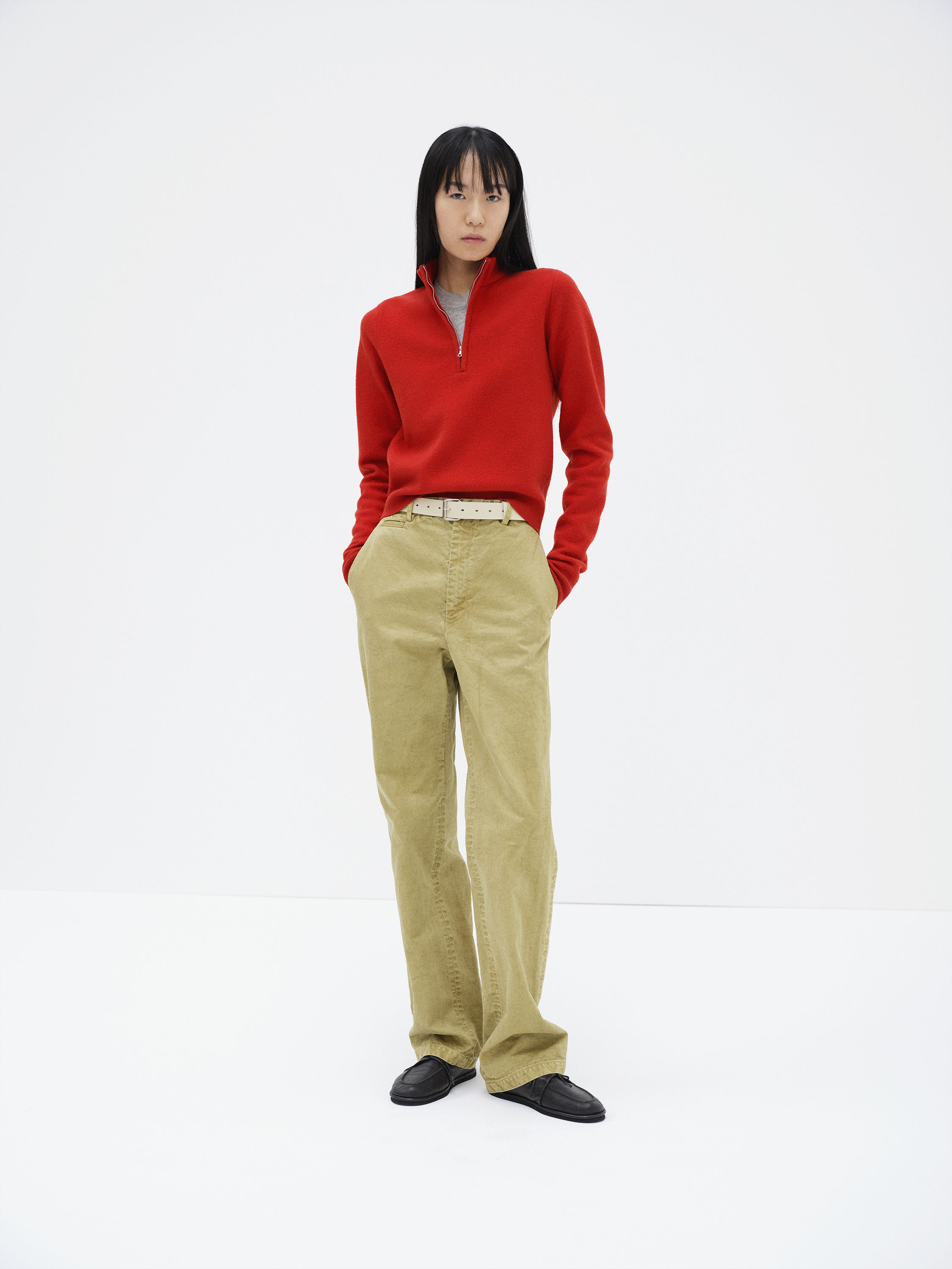 GARMENT-DYED FINX CHINO PANTS - AURALEE Official Website