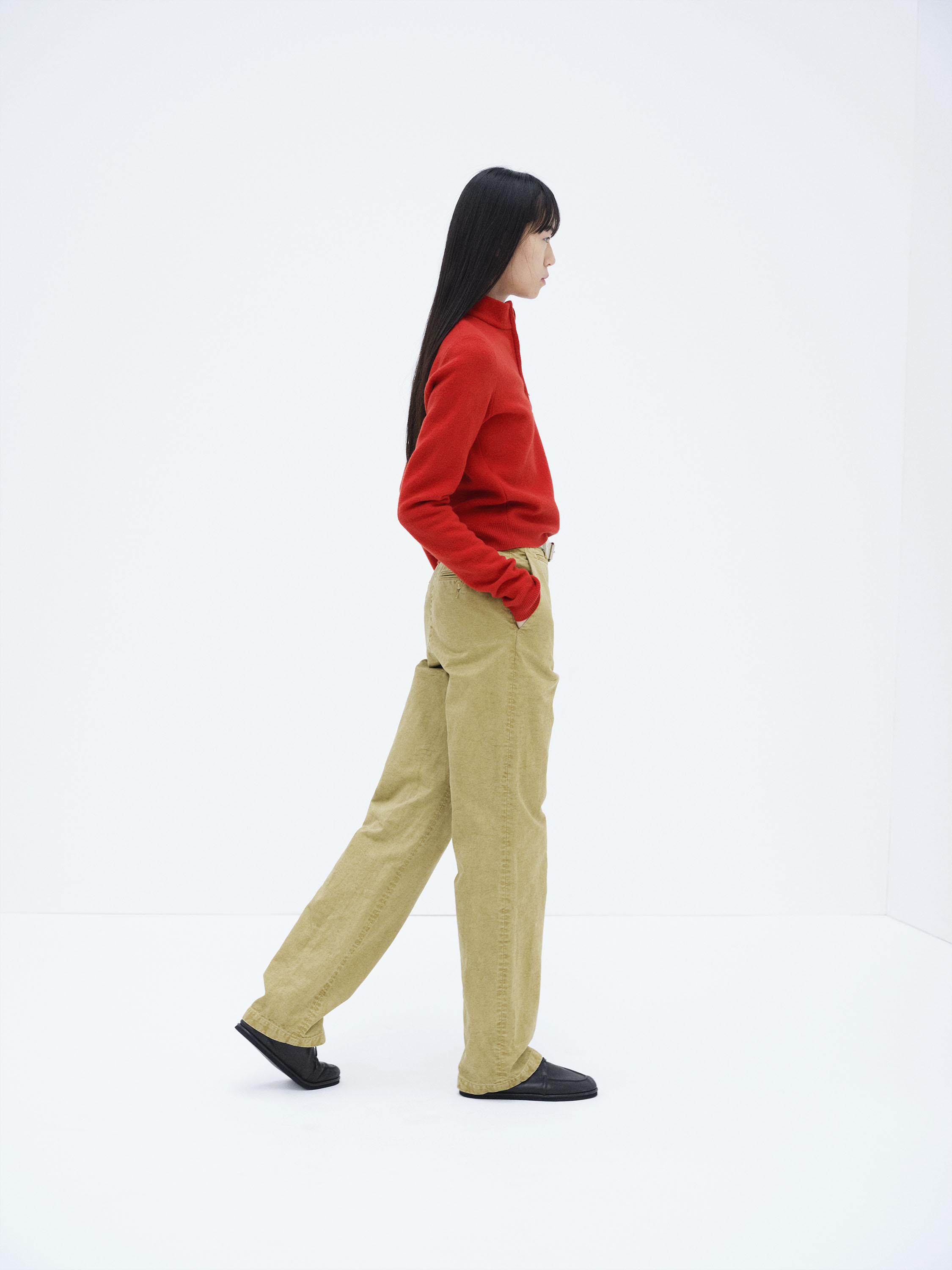 GARMENT-DYED FINX CHINO PANTS 詳細画像 LIGHT BEIGE 3