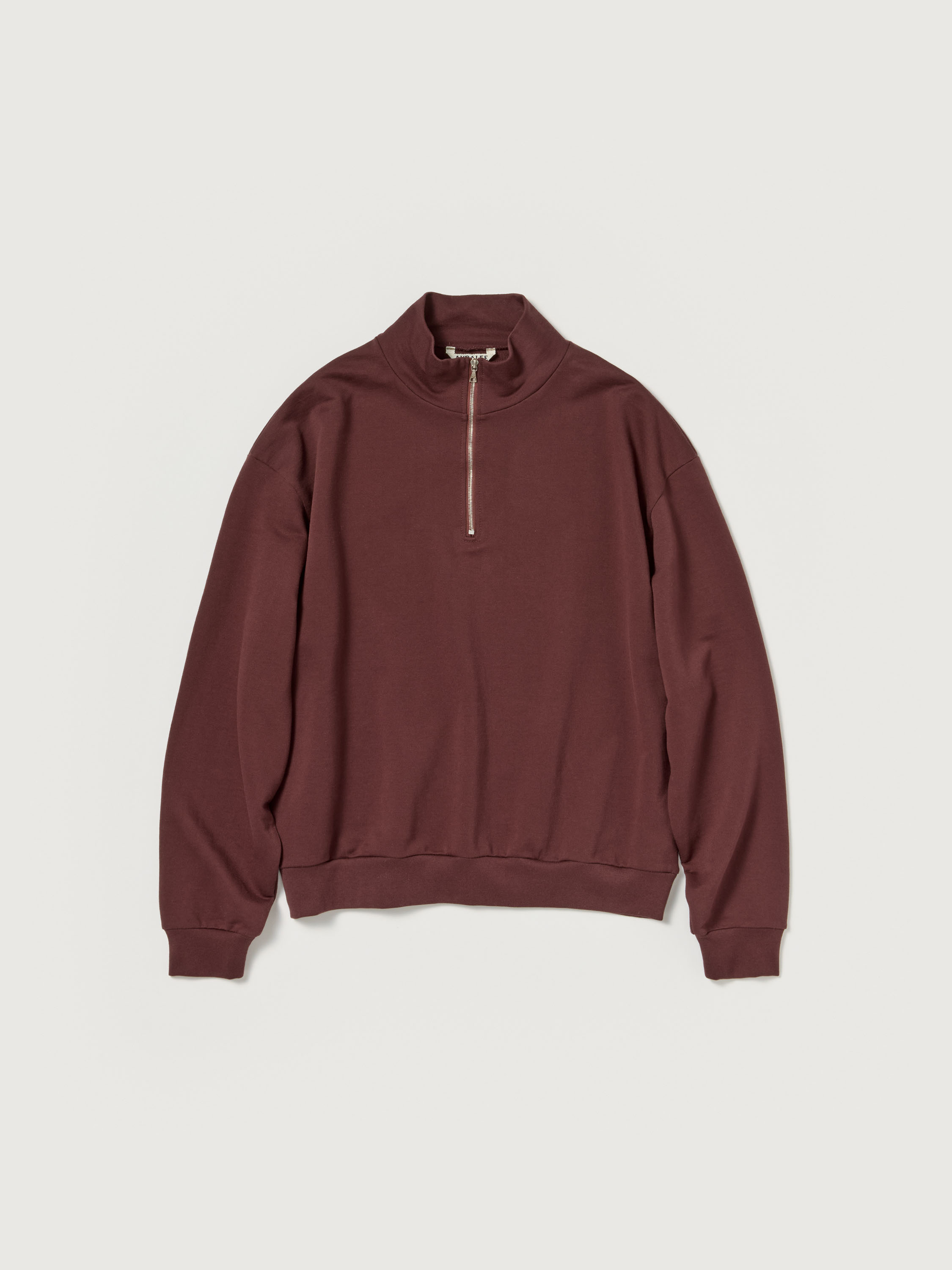 SUPER HIGH GAUGE SWEAT HALF ZIP P/O - AURALEE Official Website
