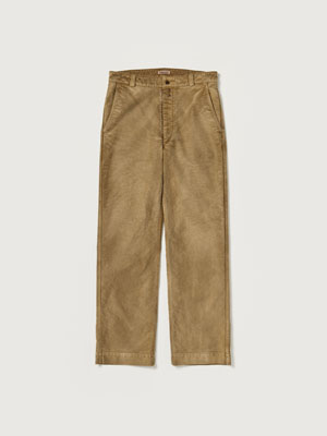 GARMENT-DYED ORGANIC COTTON HEAVY MOLESKIN PANTS