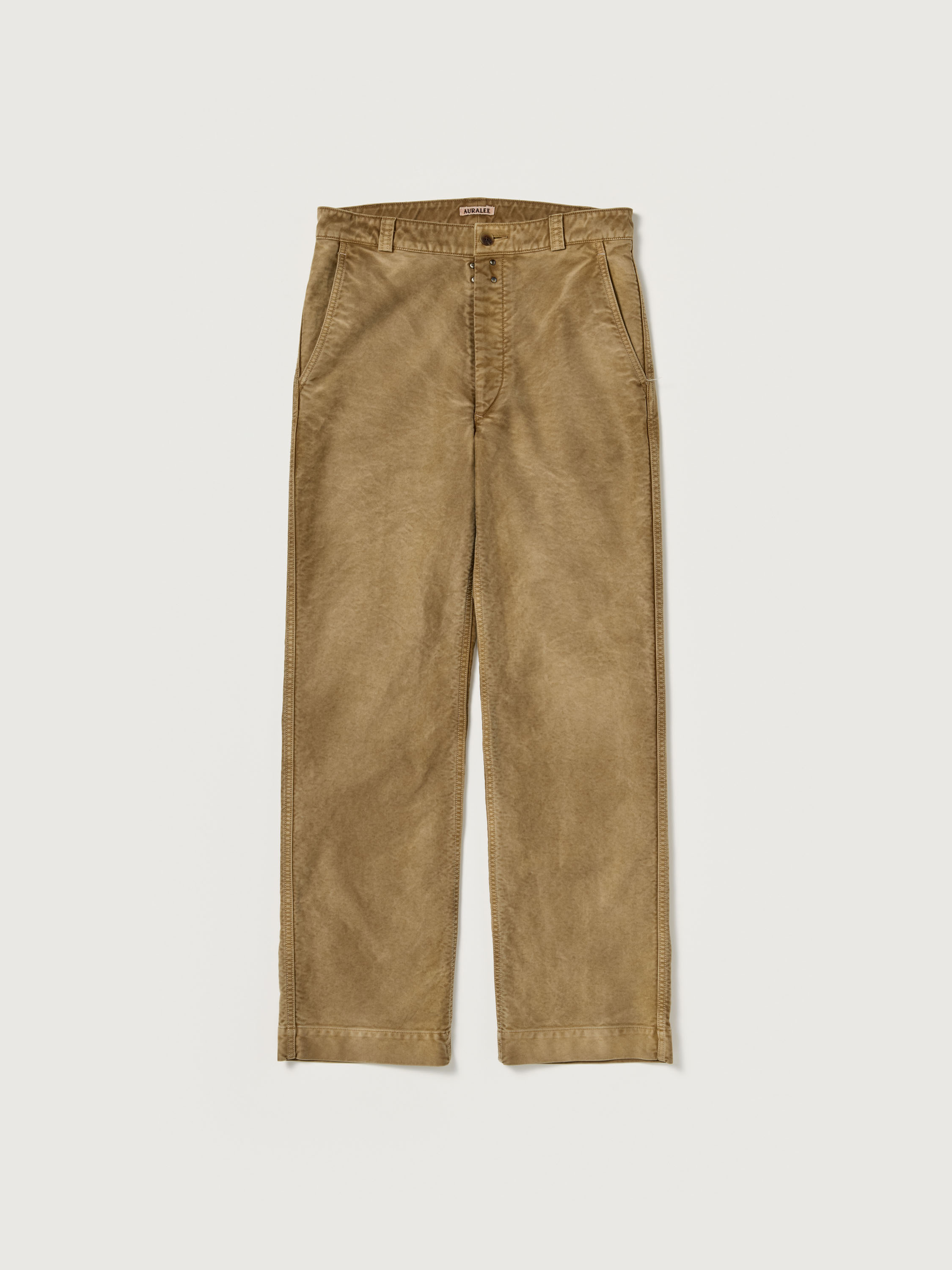 GARMENT-DYED ORGANIC COTTON HEAVY MOLESKIN PANTS 詳細画像 FADED BROWN 1