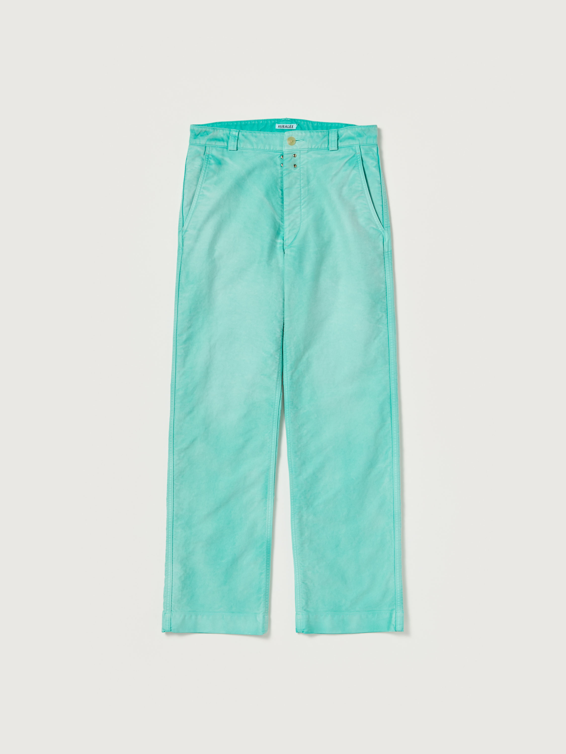 GARMENT-DYED ORGANIC COTTON HEAVY MOLESKIN PANTS 詳細画像 FADED AQUA GREEN 6