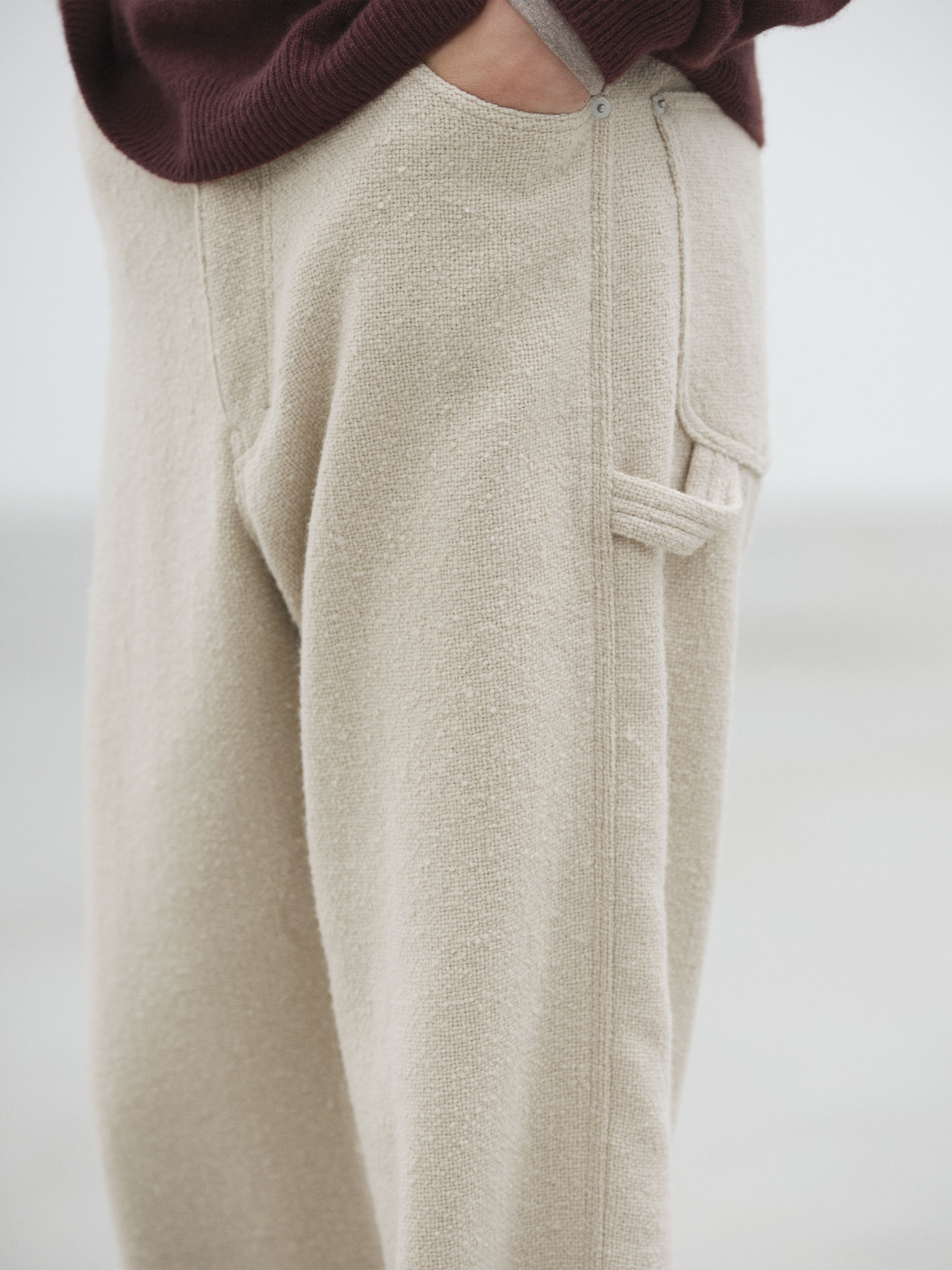 HOMESPUN TWEED PAINTER PANTS 詳細画像 IVORY BEIGE 3