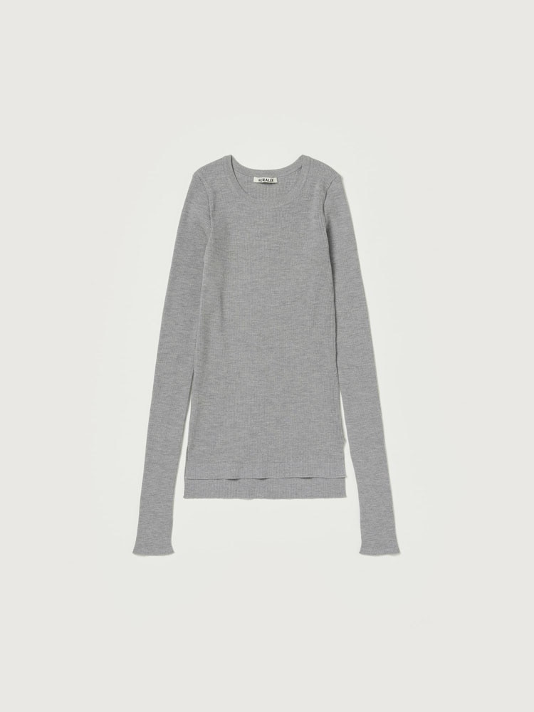 SUPER FINE WOOL HIGH GAUGE RIB KNIT P/O