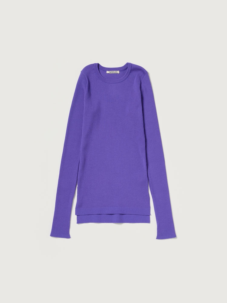 SUPER FINE WOOL HIGH GAUGE RIB KNIT P/O - AURALEE Official Website