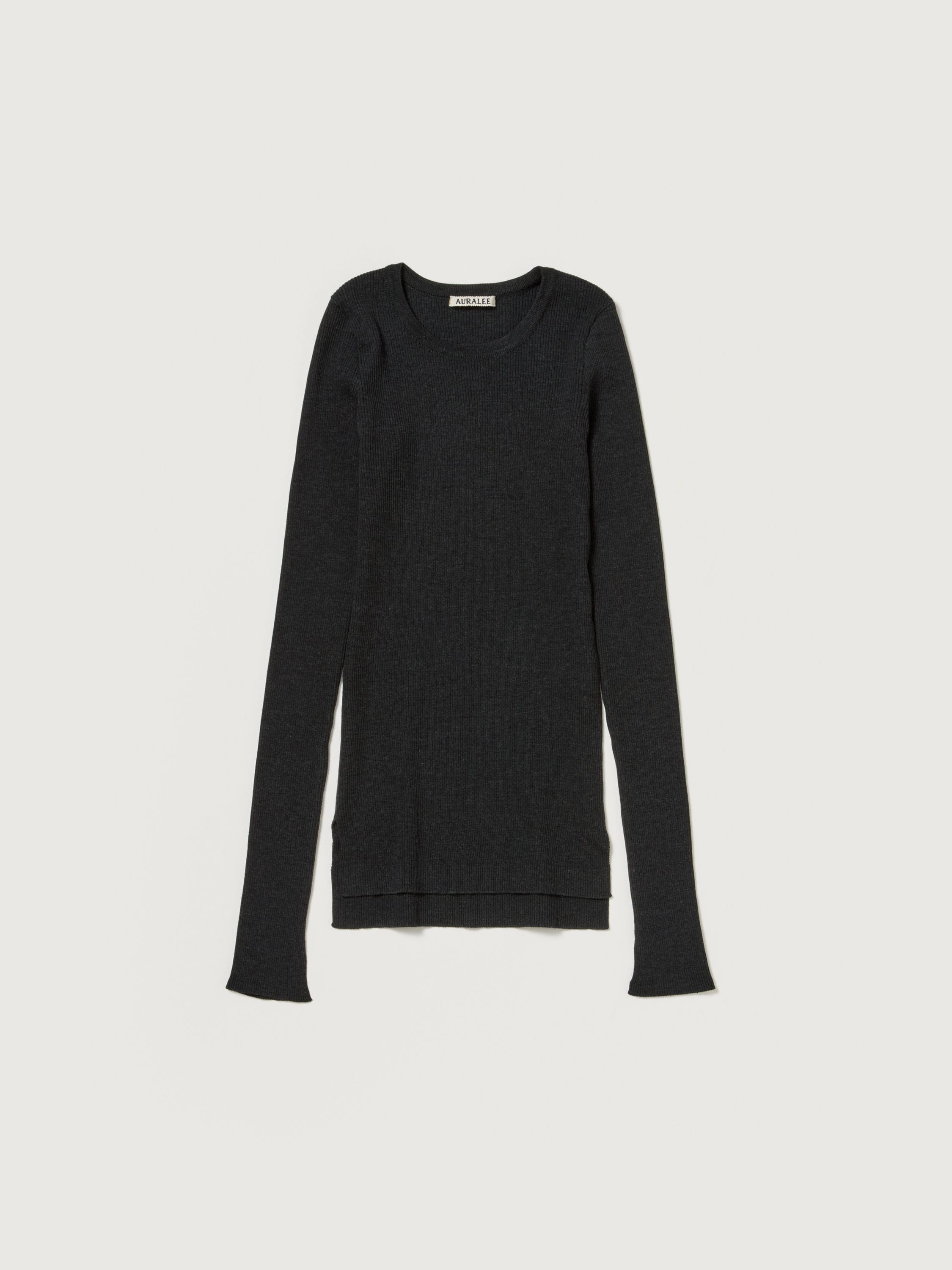 SUPER FINE WOOL HIGH GAUGE RIB KNIT P/O 詳細画像 TOP CHARCOAL 1
