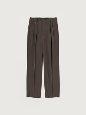 LIGHT WOOL MAX GABARDINE TWO-TUCK SLACKS