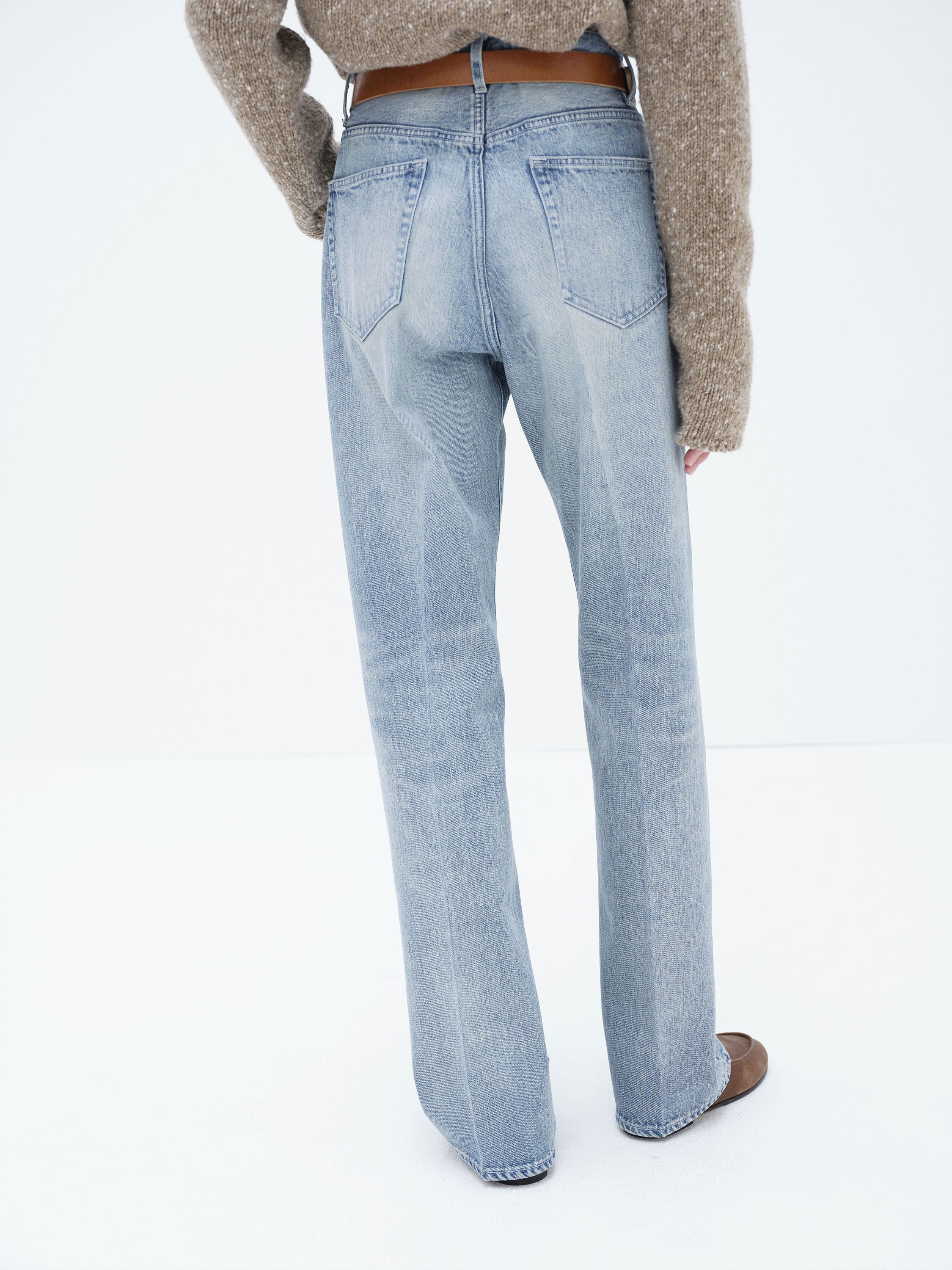 FADED HEAVY DENIM CENTER-PLEATED PANTS 詳細画像 FADED INDIGO 4