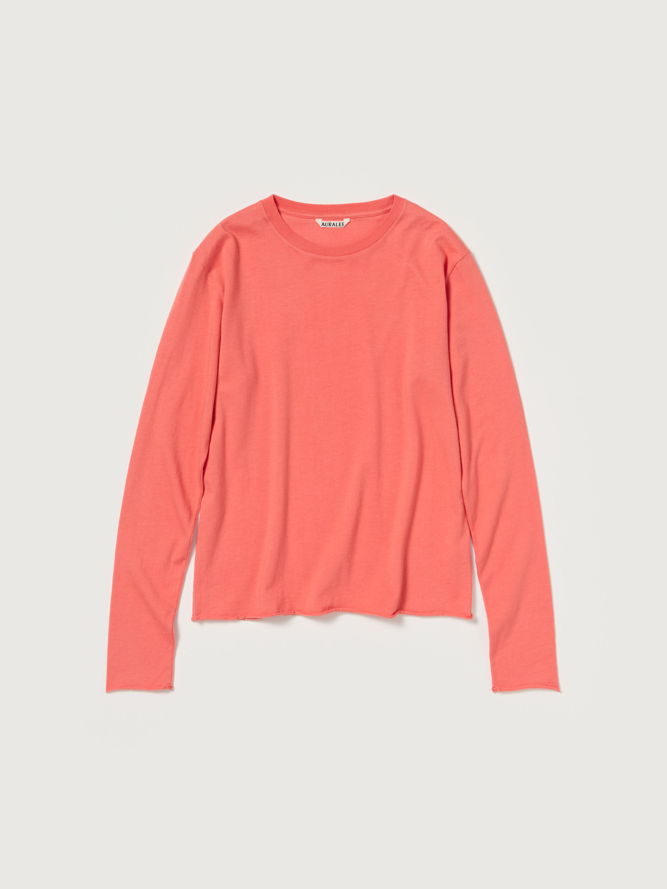 BRUSHED ORGANIC COTTON CASHMERE JERSEY L/S TEE 詳細画像 CORAL PINK 3