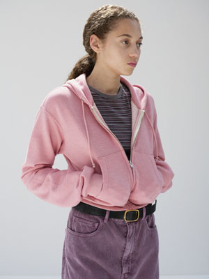 HIGH-TWIST COMPACT SWEAT ZIP PARKA