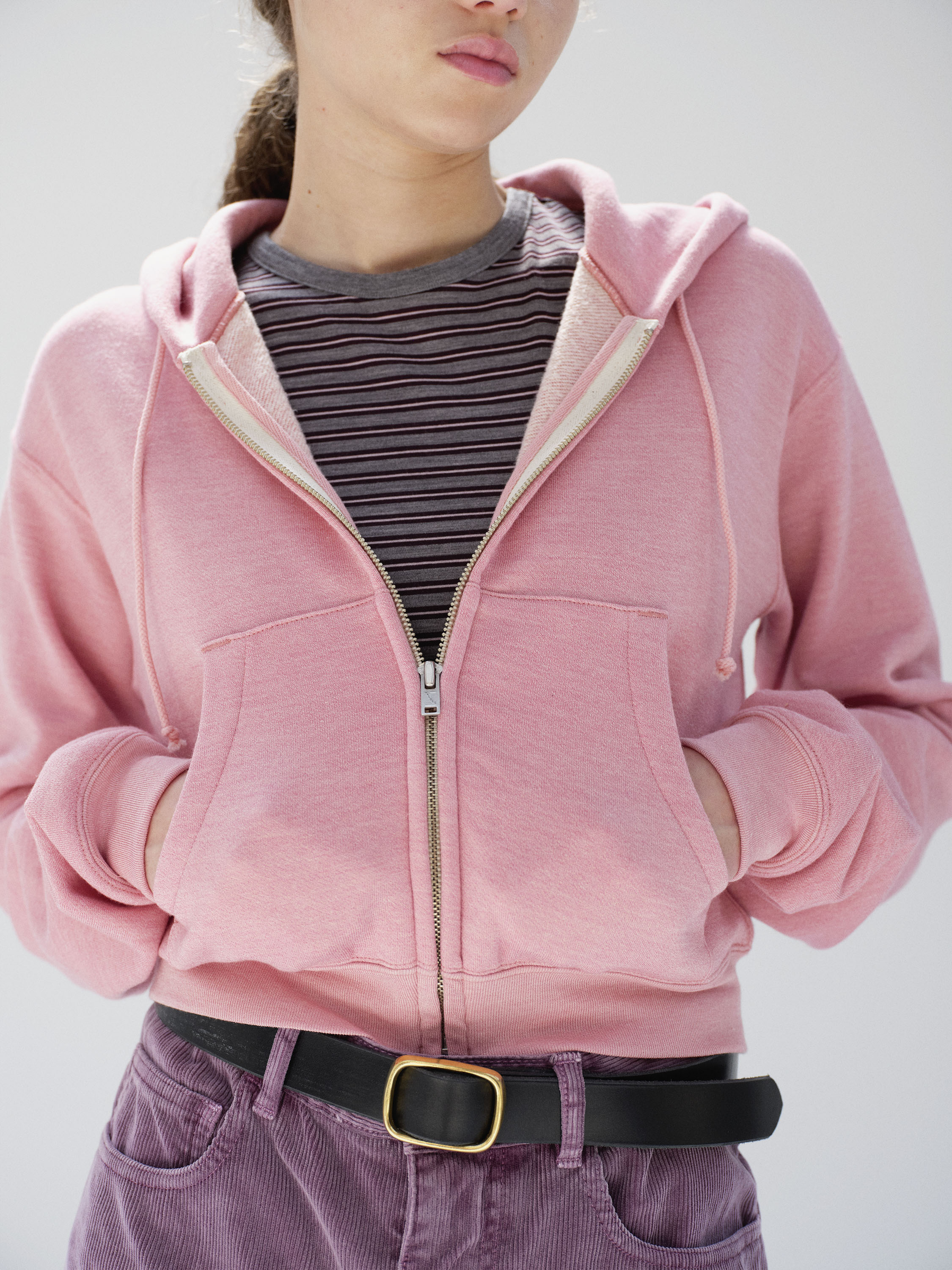 HIGH-TWIST COMPACT SWEAT ZIP PARKA 詳細画像 TOP PINK 3