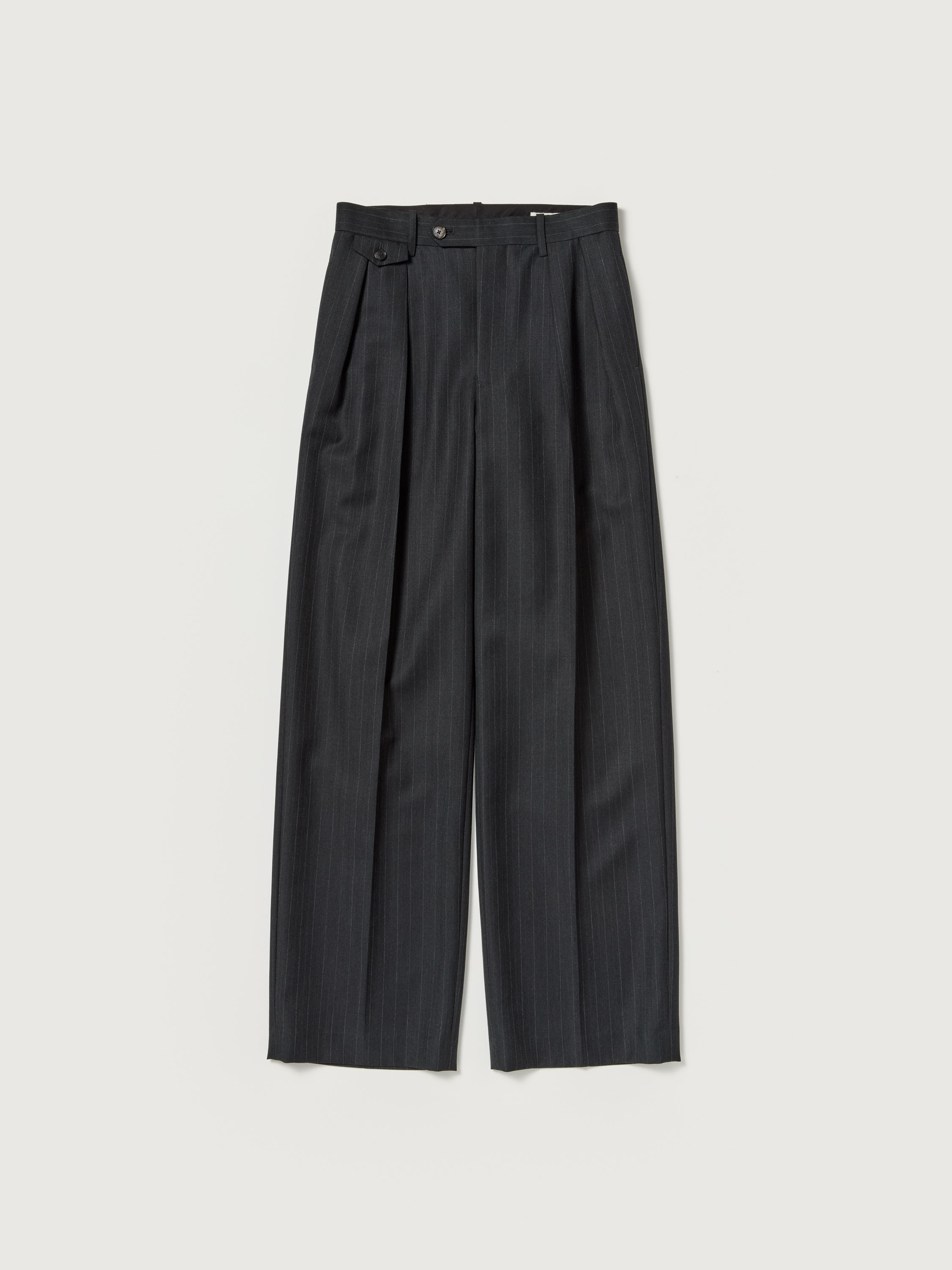 BLUEFACED WOOL TWO-TUCK SLACKS - AURALEE Official Website