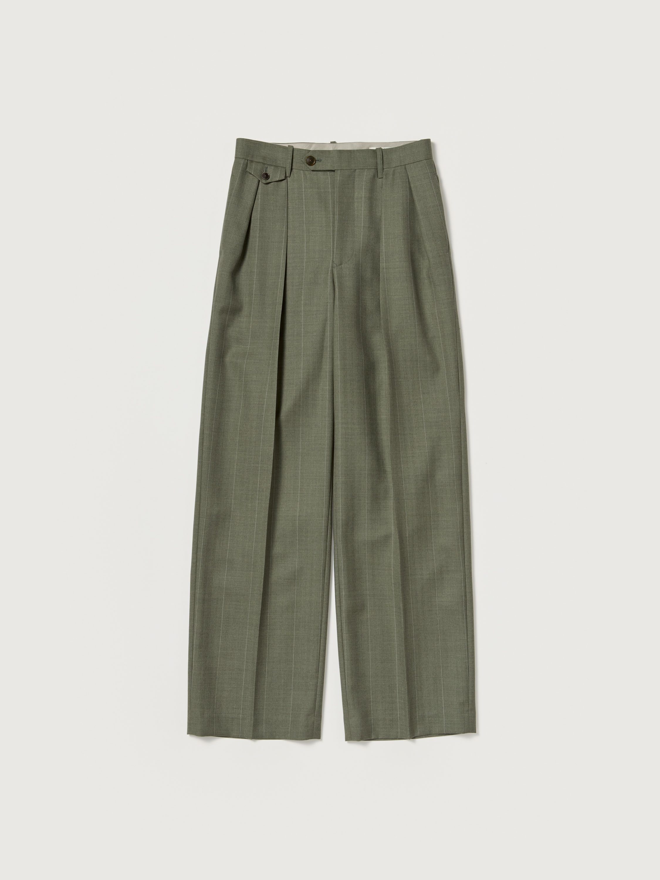 BLUEFACED WOOL TWO-TUCK SLACKS - AURALEE Official Website