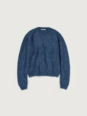 BRUSHED SUPER KID MOHAIR KNIT P/O