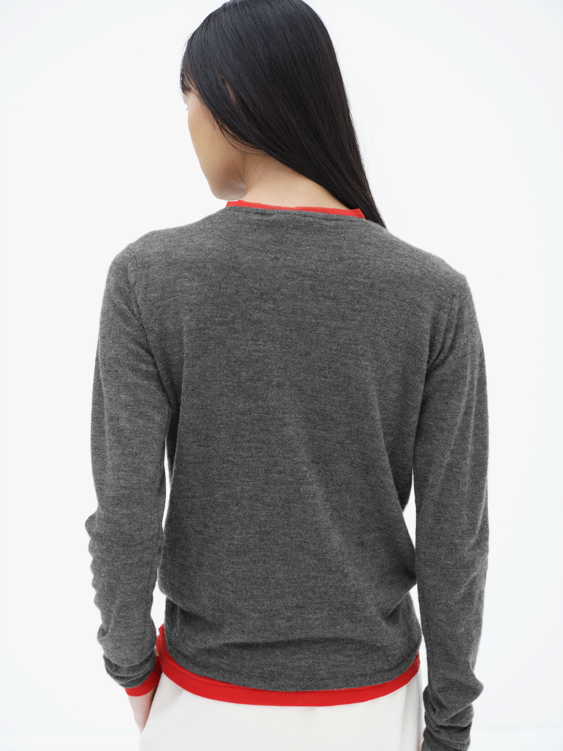 HIGH GAUGE SOFT CASHMERE KNIT P/O 詳細画像 CHARCOAL 4