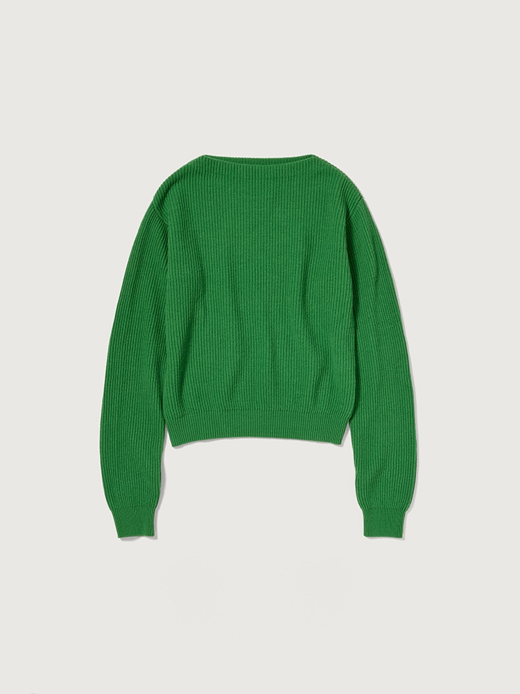 SUPER FINE WOOL CASHMERE RIB KNIT P/O