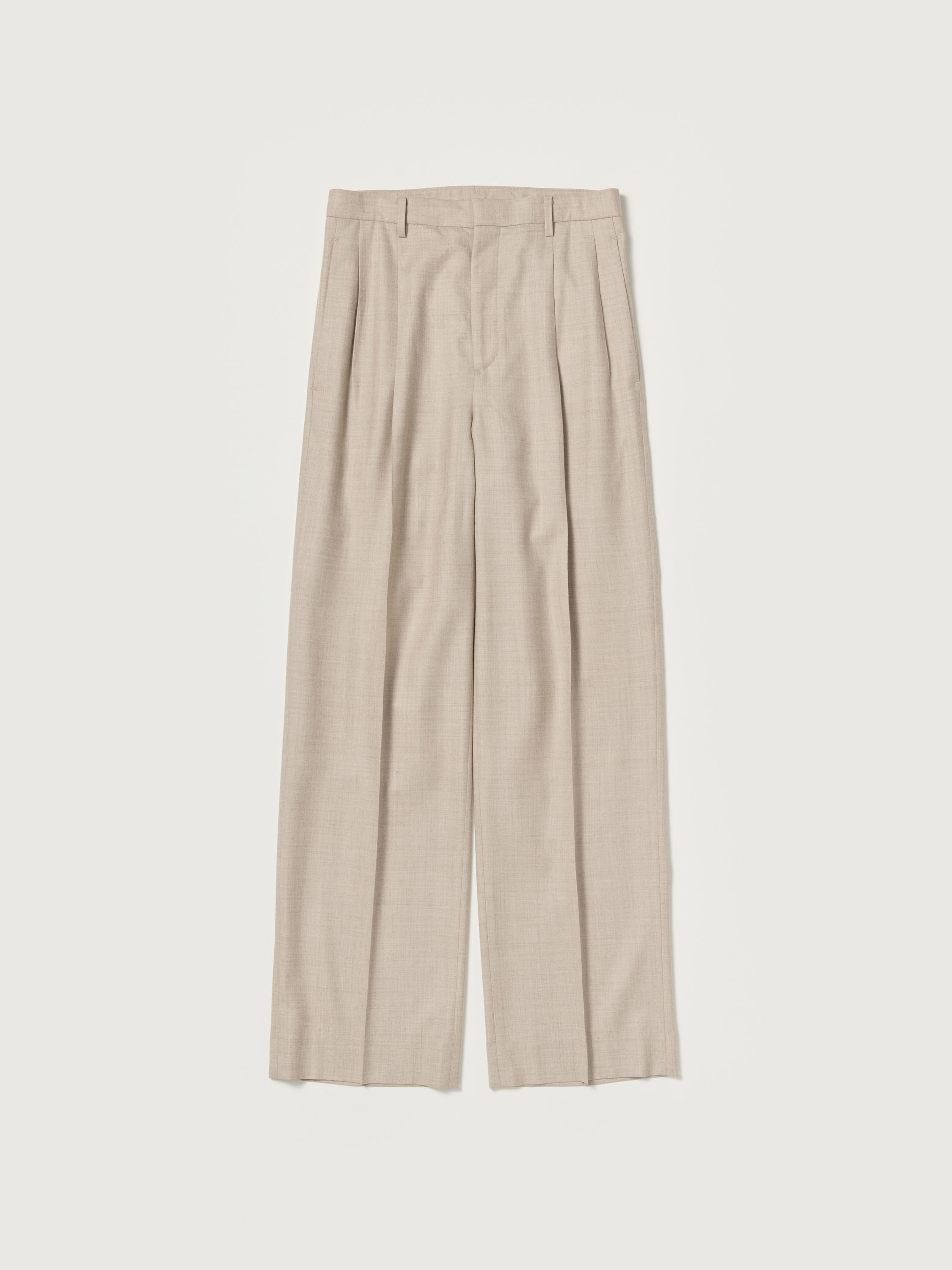 SUPER LIGHT WOOL TWO-TUCK SLACKS 詳細画像 TOP BEIGE 1