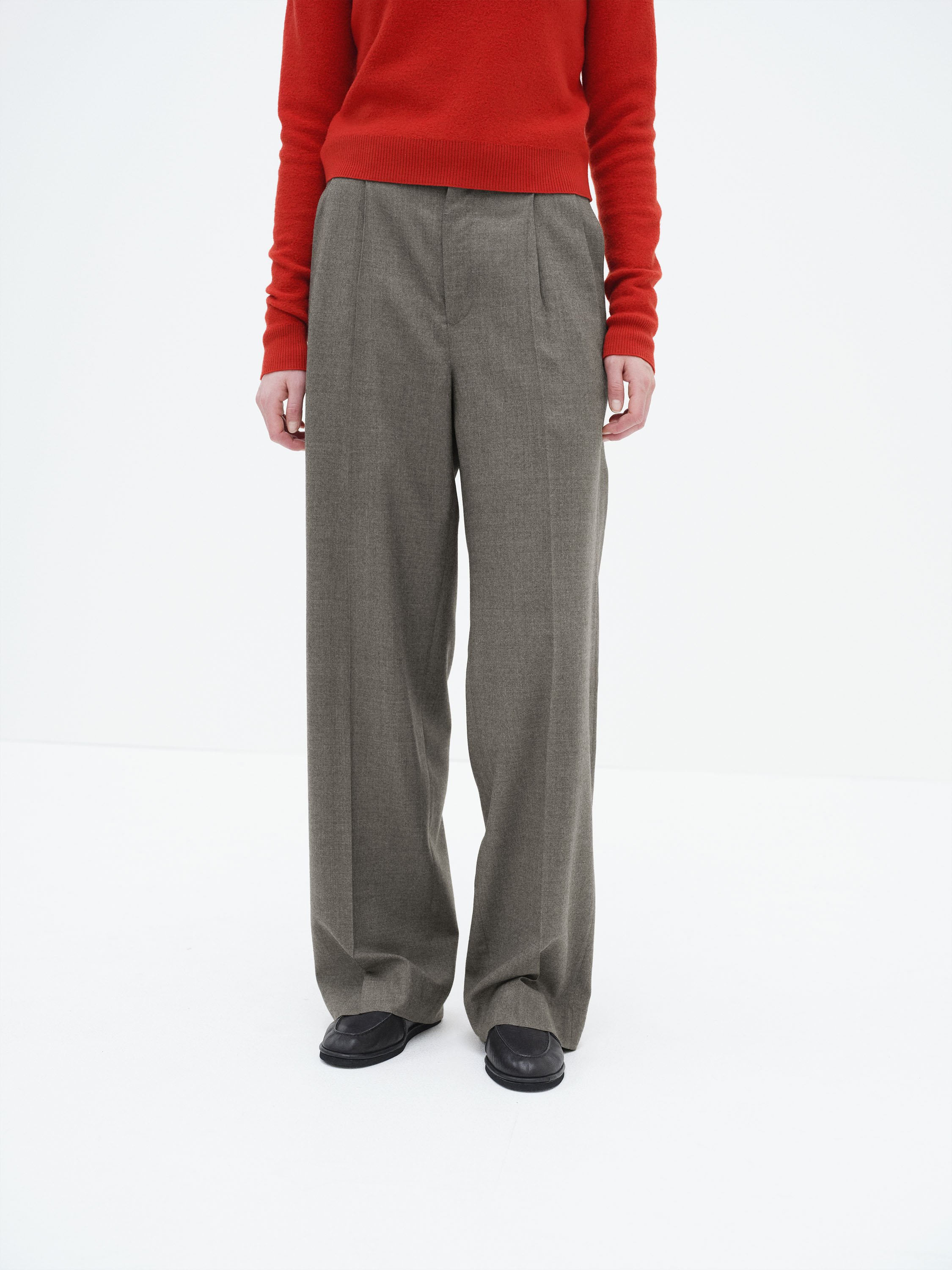 SUPER LIGHT WOOL TWO-TUCK SLACKS 詳細画像 TOP BROWN 2