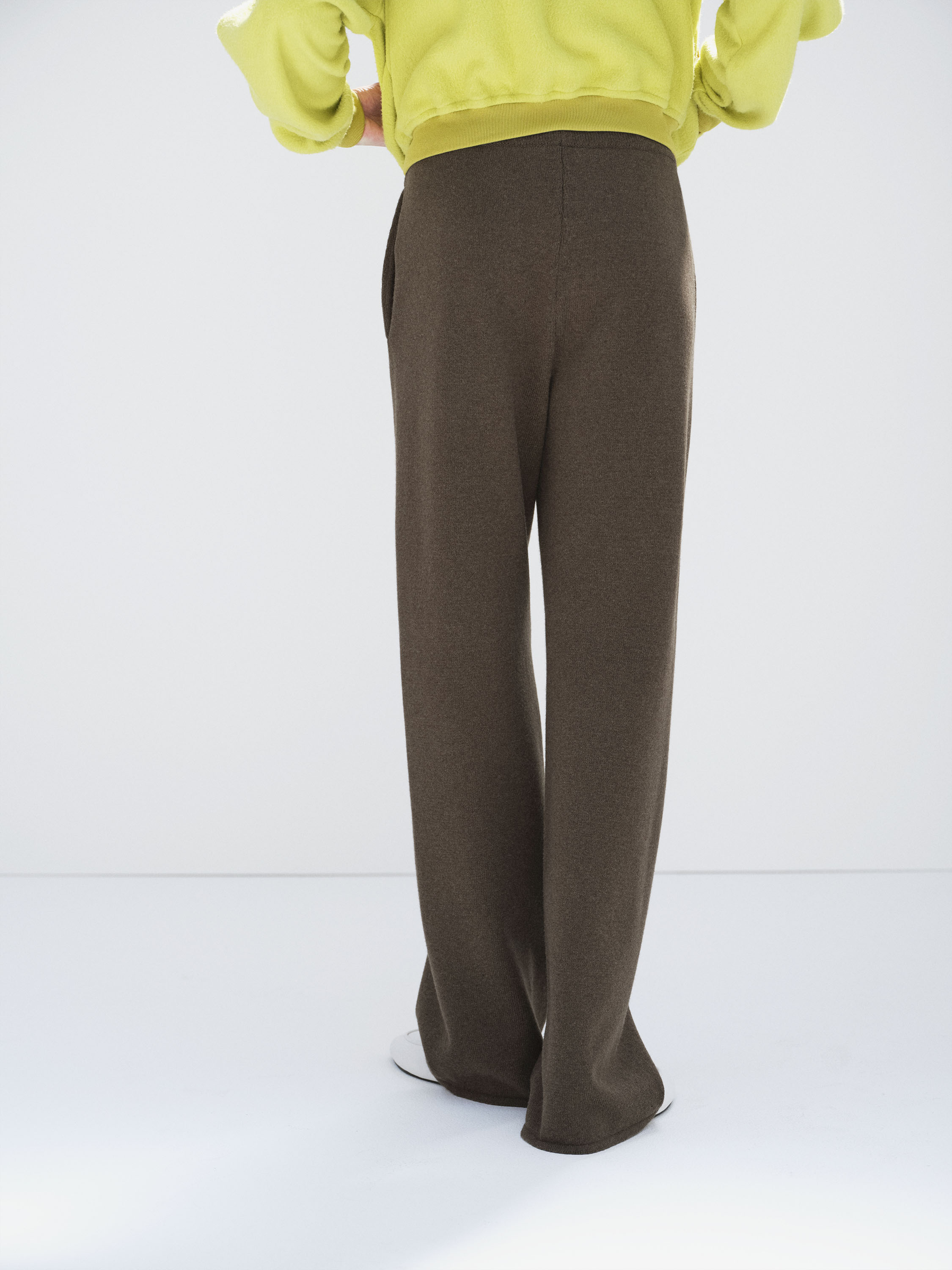 SUPER FINE WOOL KNIT PANTS 詳細画像 TOP BROWN 4