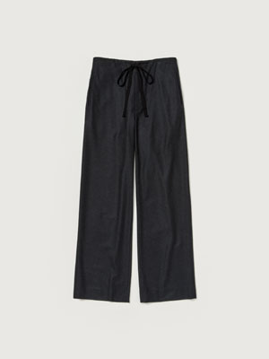 WOOL FULLING FLANNEL DRAWSTRING PANTS