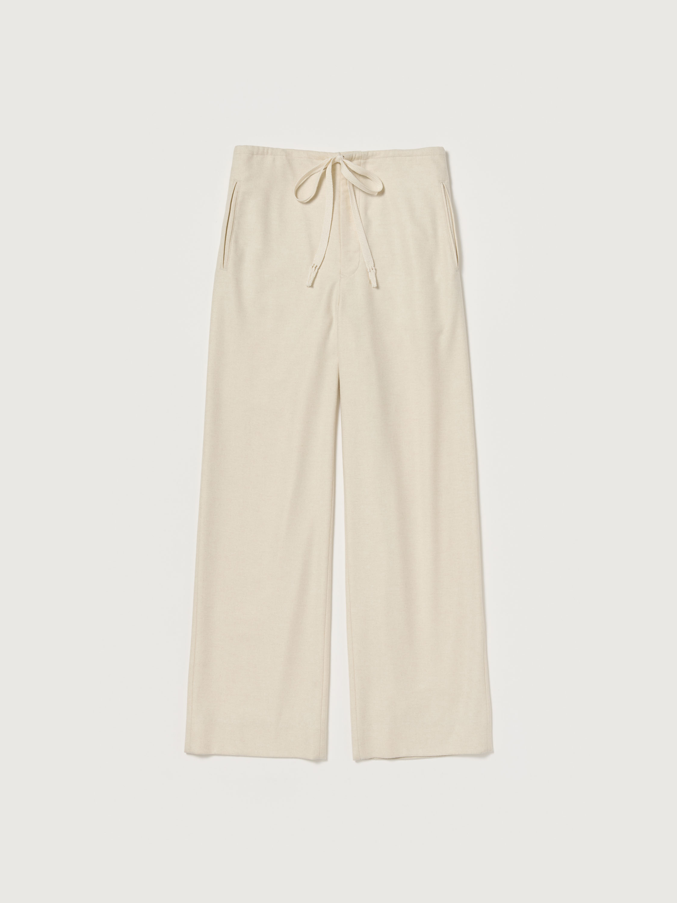 WOOL FULLING FLANNEL DRAWSTRING PANTS 詳細画像 TOP IVORY 1
