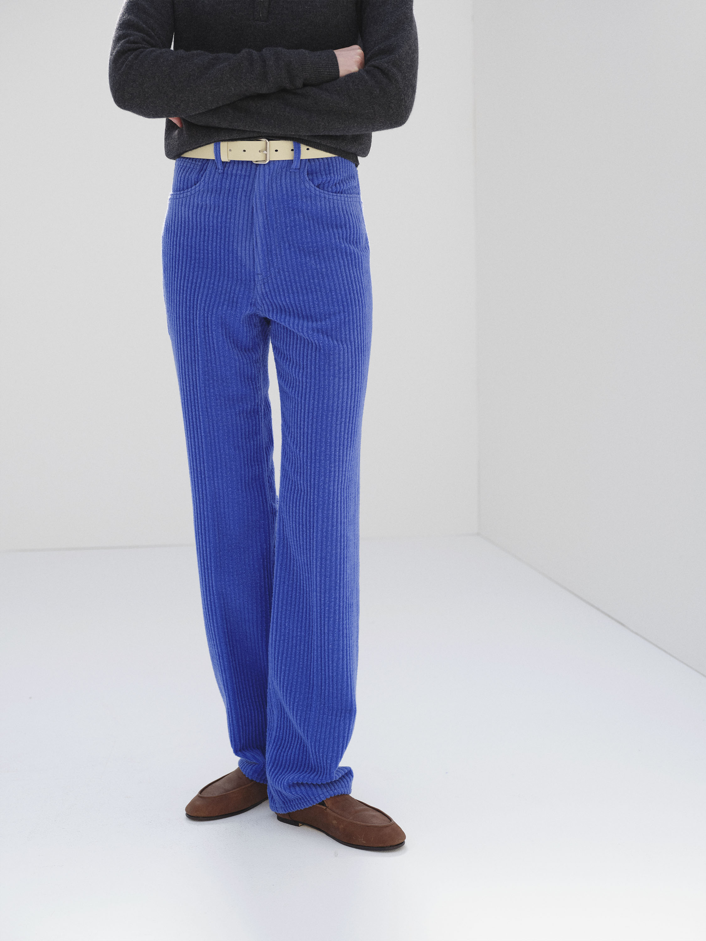 WOOL CASHMERE CORDUROY 5P PANTS 詳細画像 ROYAL BLUE 3