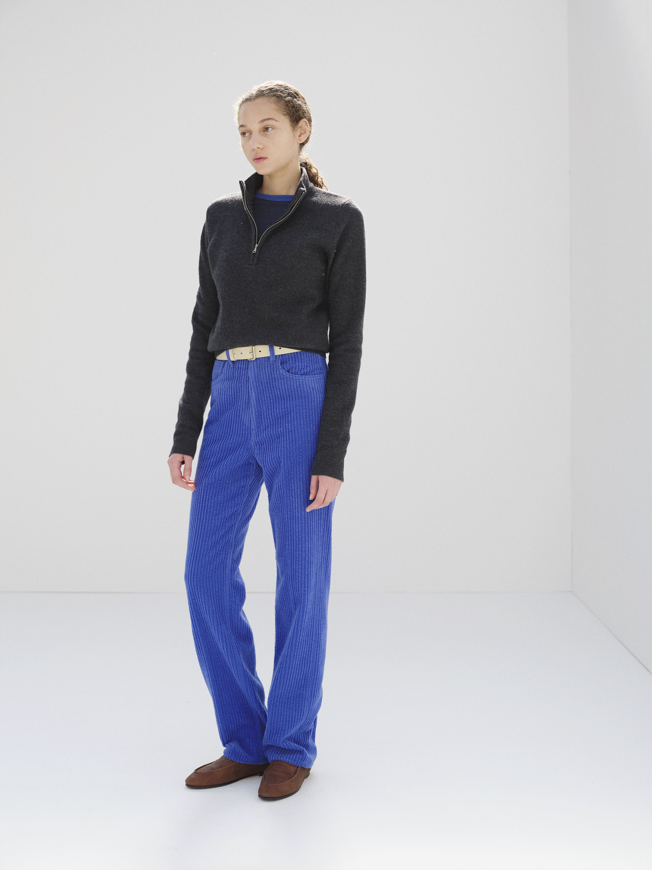 WOOL CASHMERE CORDUROY 5P PANTS 詳細画像 ROYAL BLUE 4