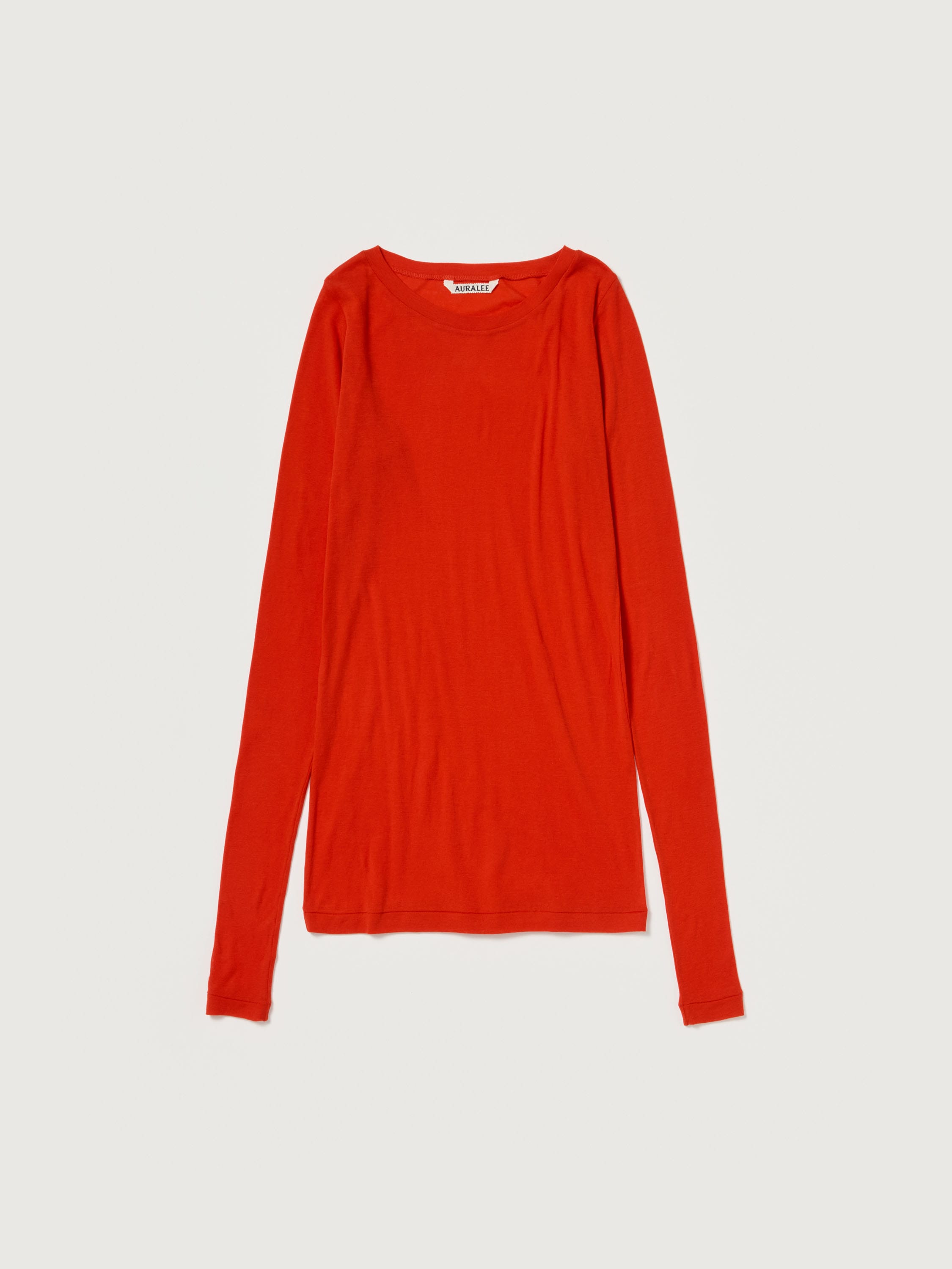 SUPER HIGH GAUGE SHEER RIB WIDE-NECK L/S TEE 詳細画像 RED 1