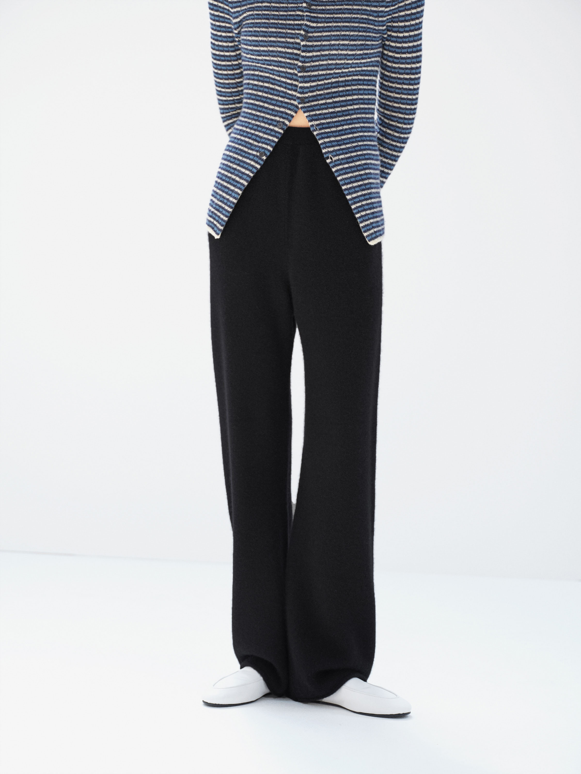 BABY CASHMERE KNIT PANTS 詳細画像 TOP BLACK 2