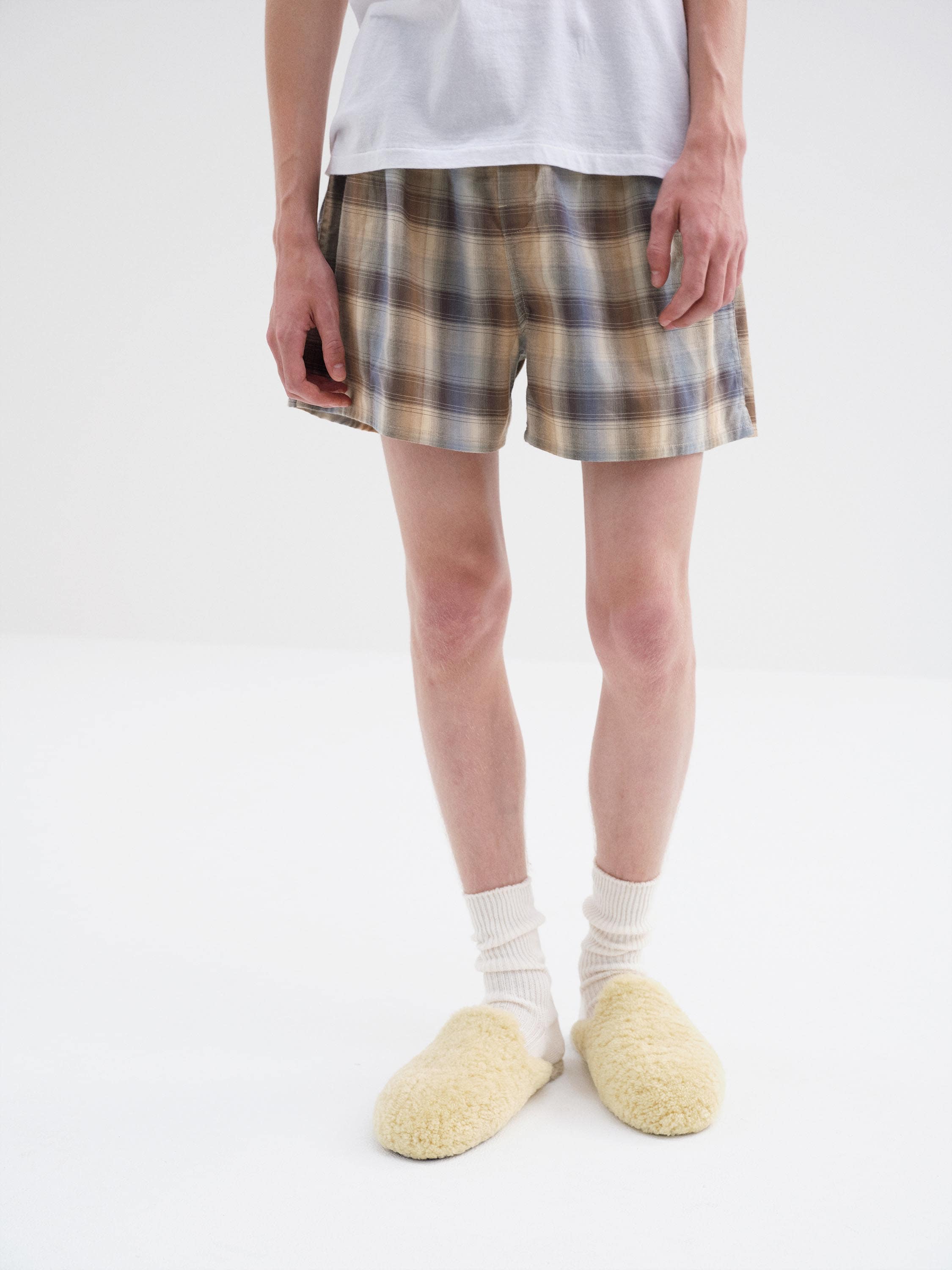 FLANNEL SLEEPWEAR BOXER SHORTS 詳細画像 DAWN CHECKS 2