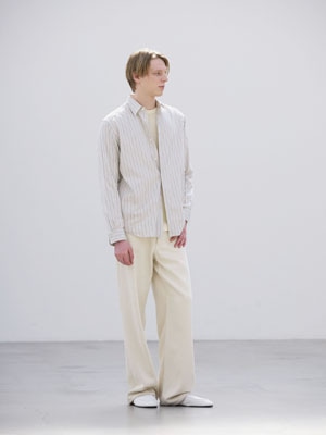 COTTON SILK STRIPE SHIRT