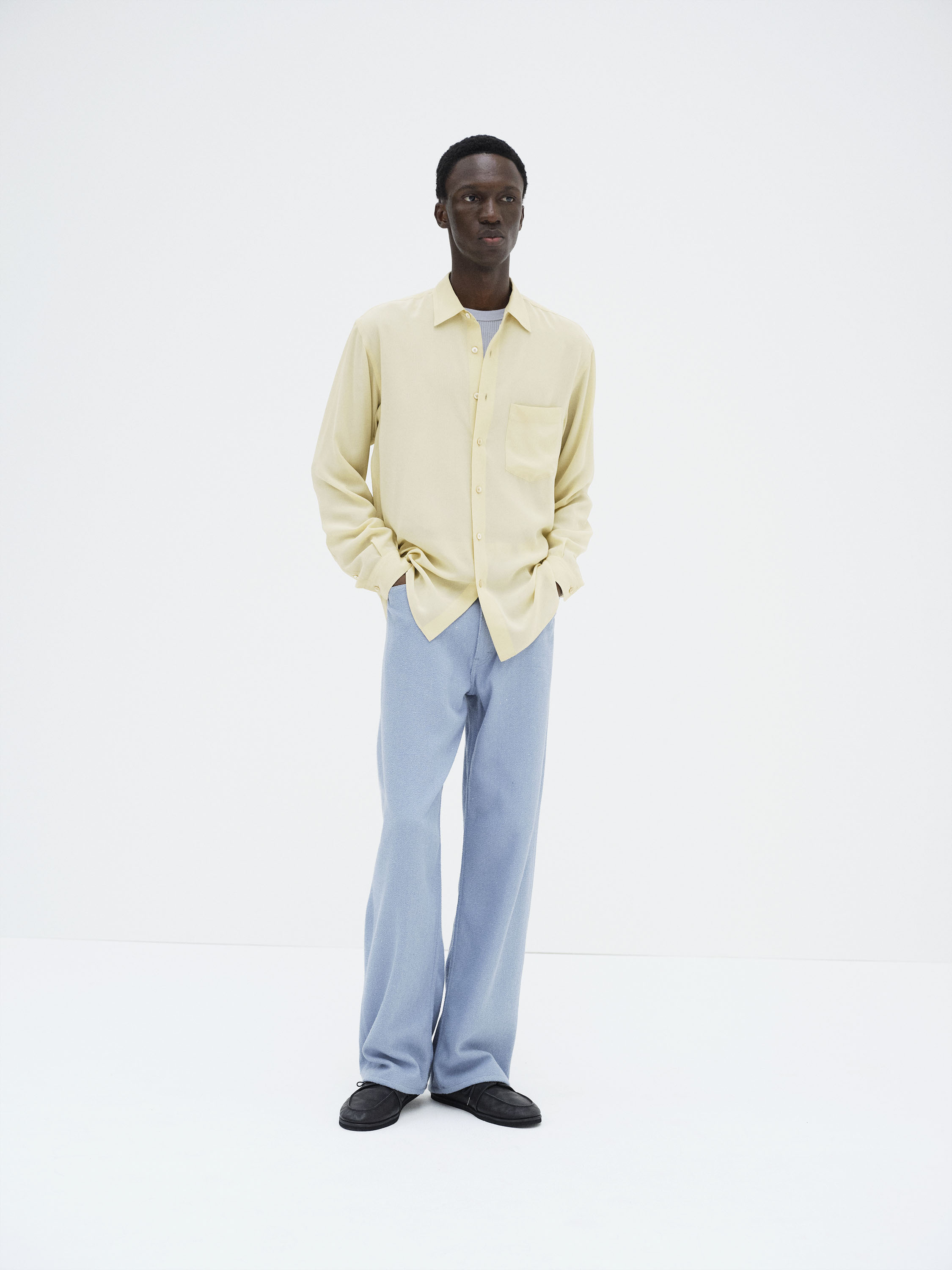 AIRY SILK GEORGETTE SHIRT 詳細画像 LIGHT YELLOW 1