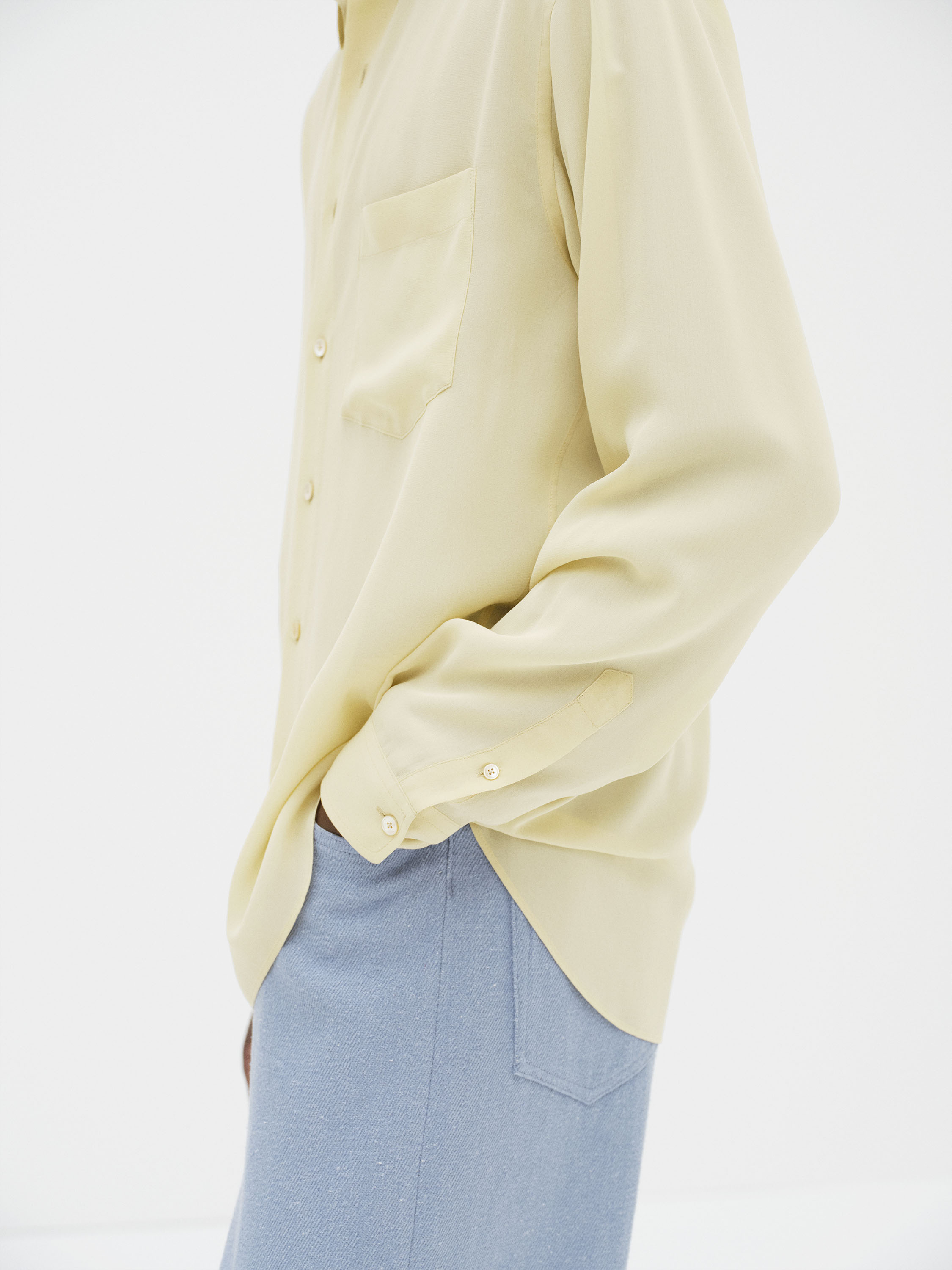 AIRY SILK GEORGETTE SHIRT 詳細画像 LIGHT YELLOW 4