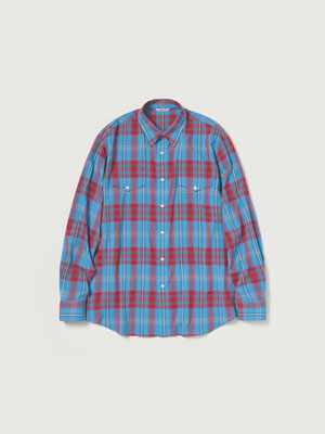 HIGH TWIST COTTON SILK CHECK SHIRT
