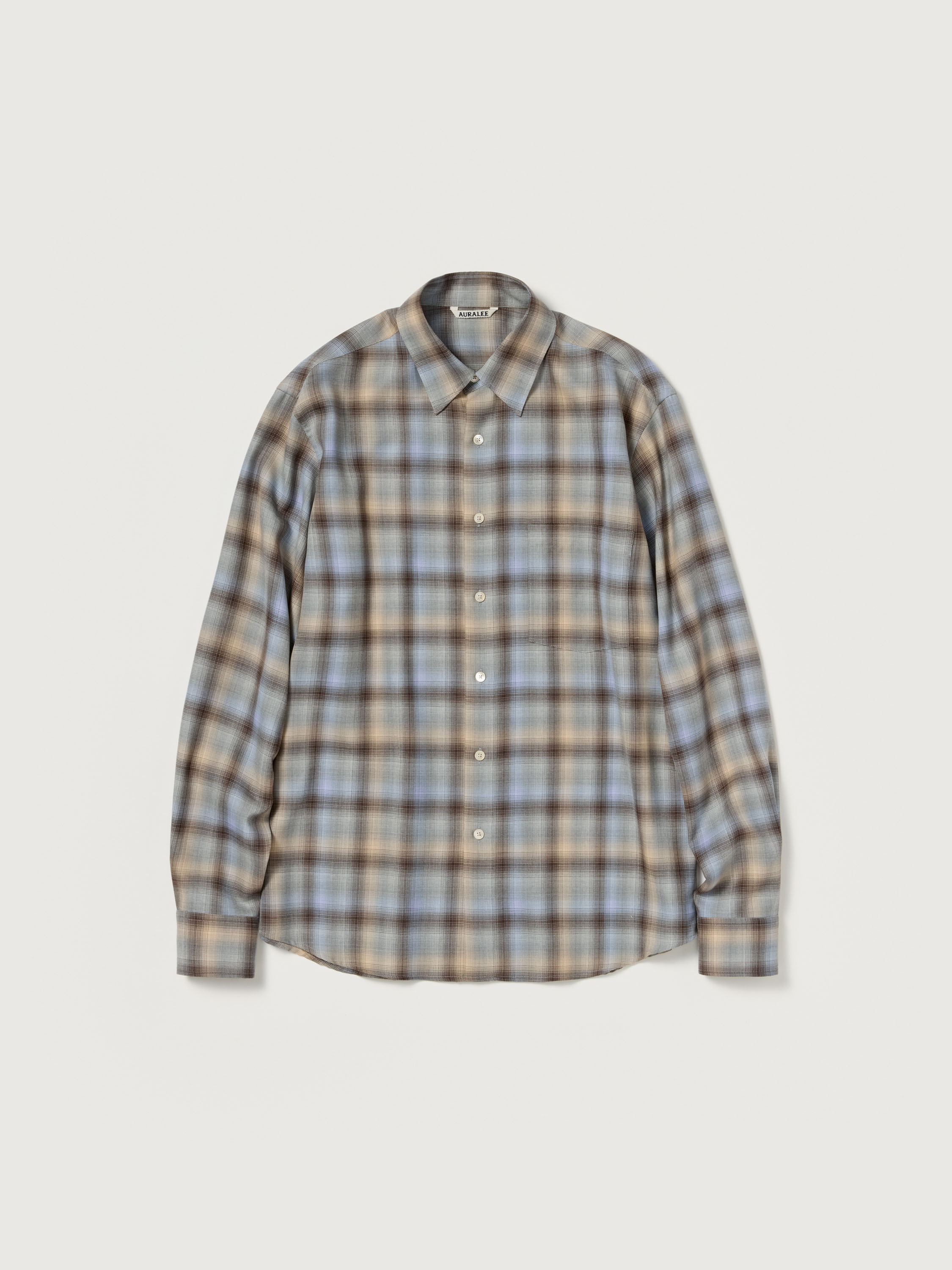 SUPER LIGHT WOOL CHECK SHIRT - AURALEE Official Website