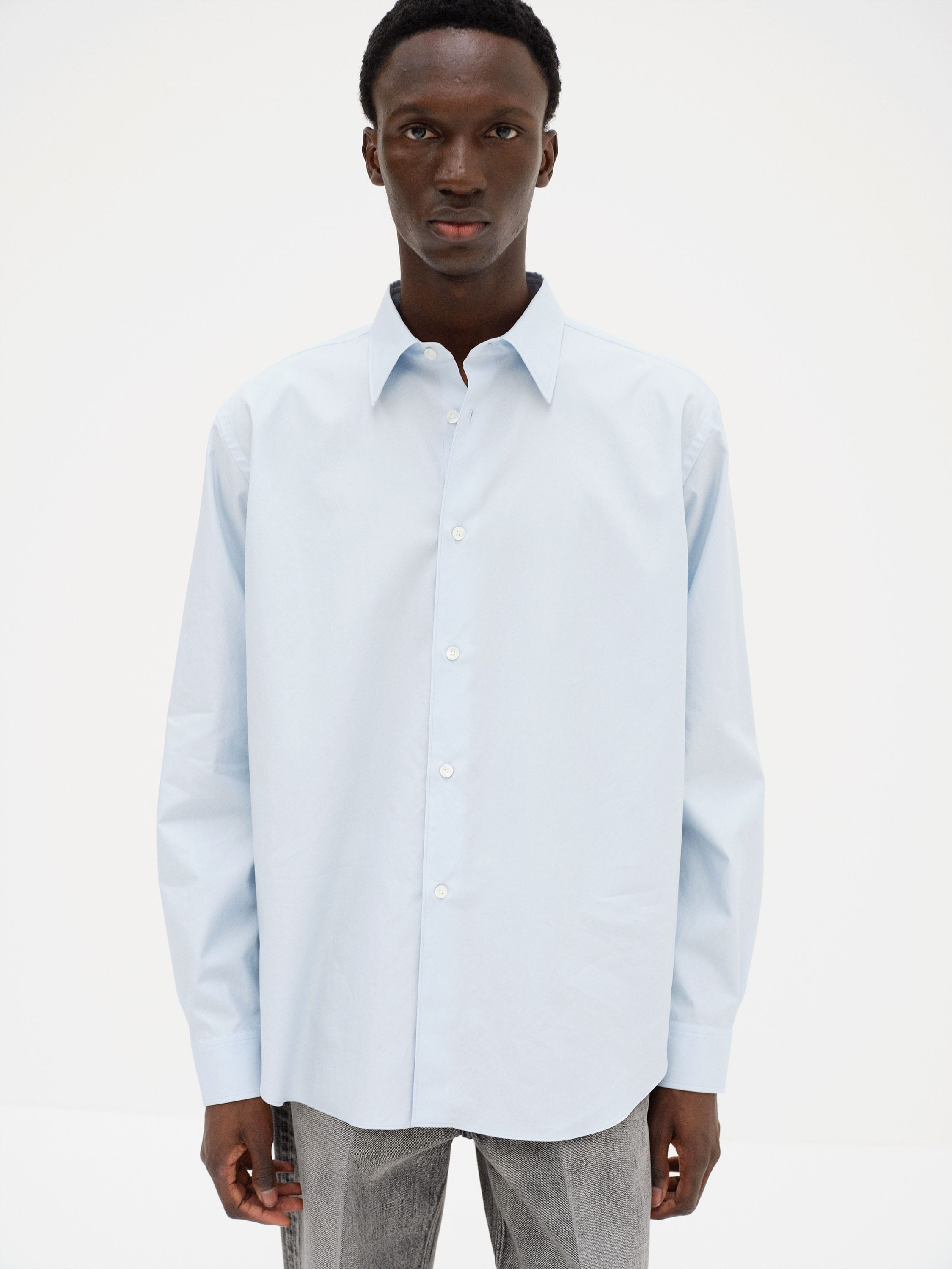 WASHED FINX TWILL SHIRT 詳細画像 LIGHT BLUE 3