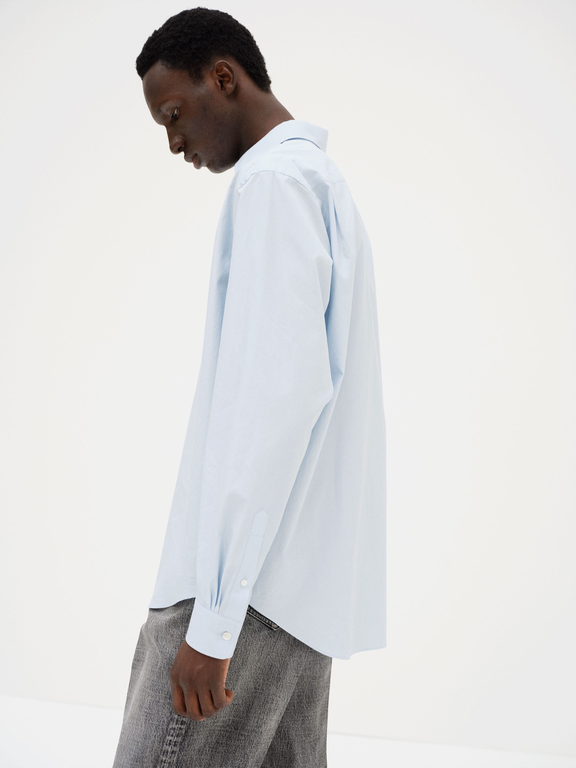 WASHED FINX TWILL SHIRT 詳細画像 LIGHT BLUE 4